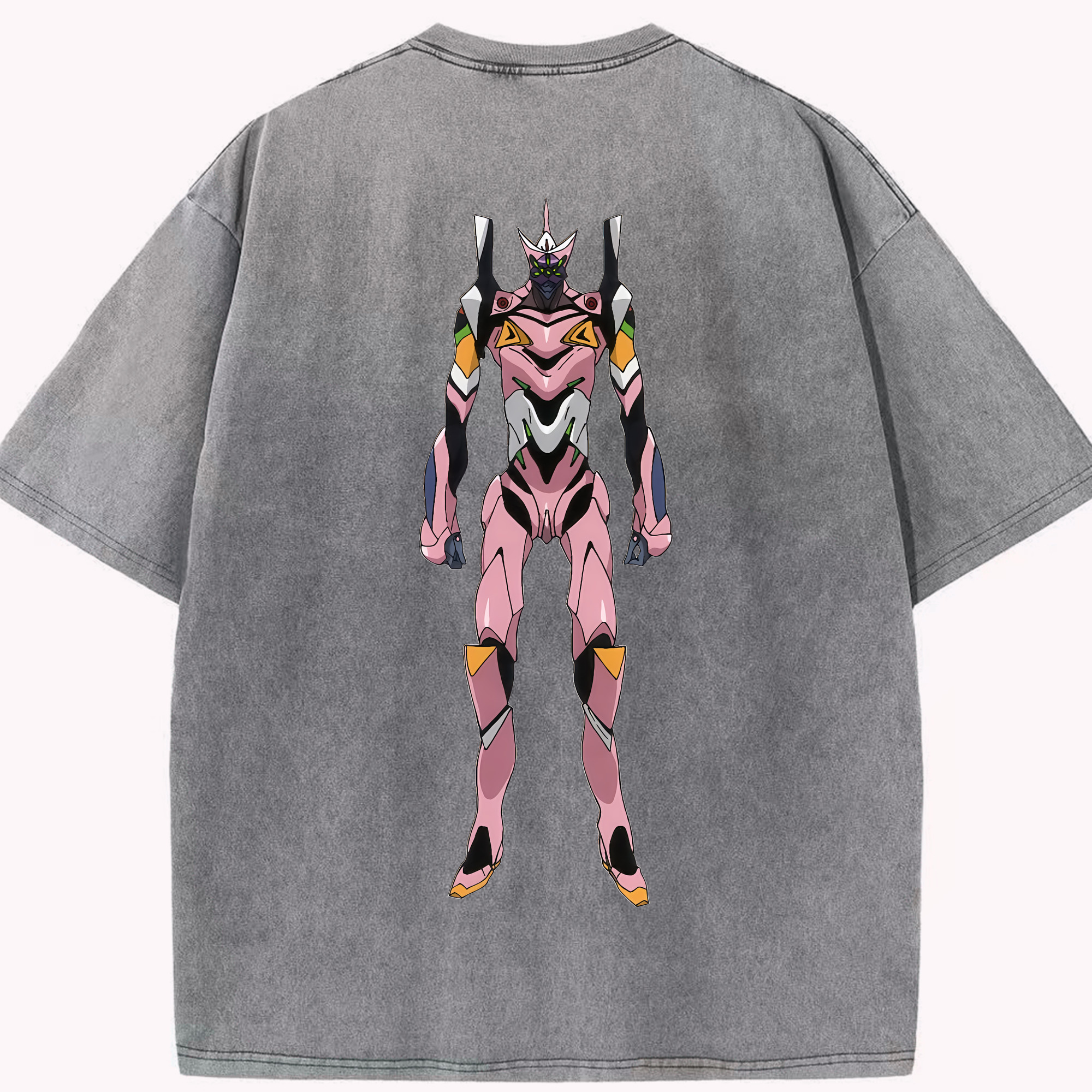 （画像用） EVA 新世紀エヴァンゲリオン 綿100% ヴィンテージ風 半袖Tシャツ（背面プリント）