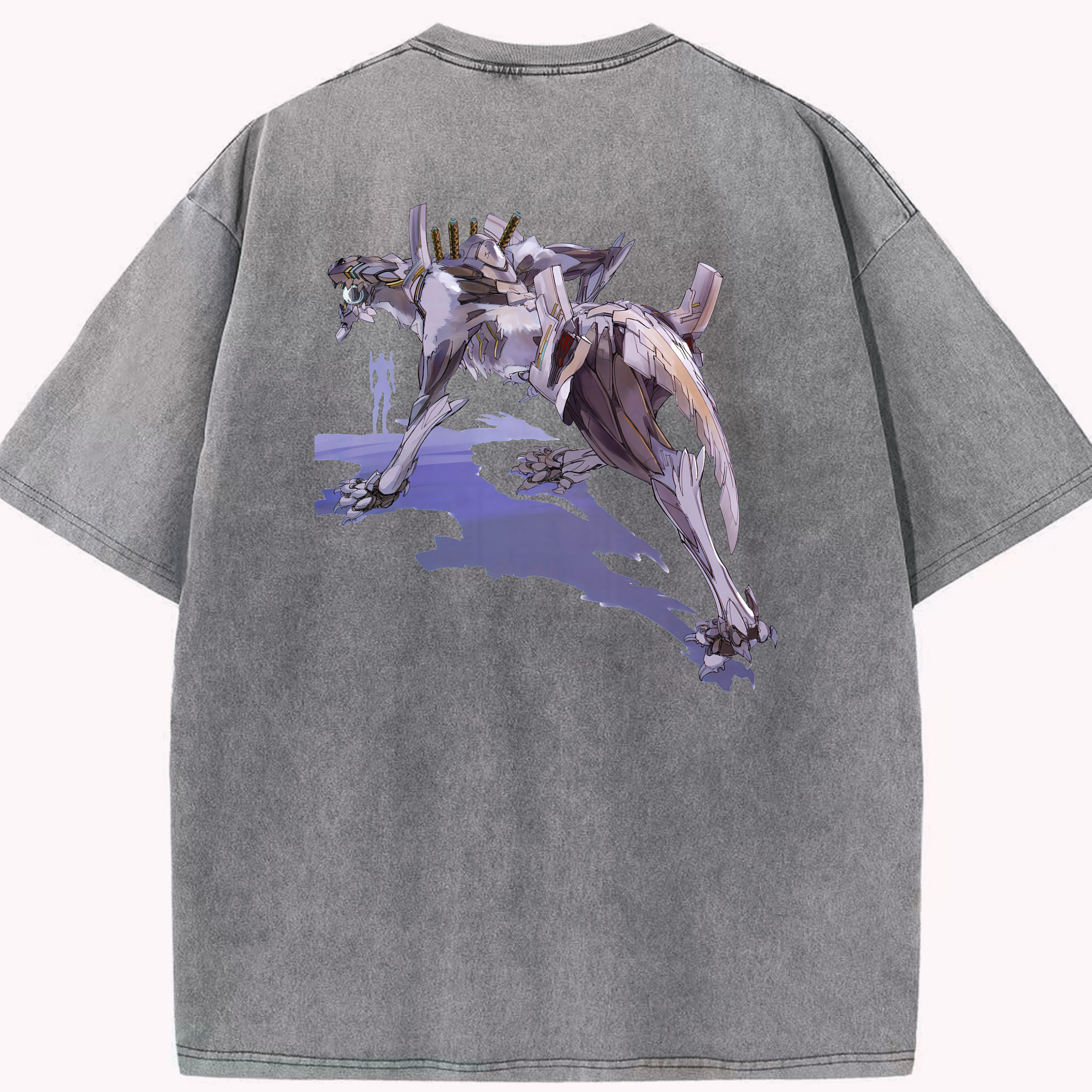 （画像用） EVA 新世紀エヴァンゲリオン 綿100% ヴィンテージ風 半袖Tシャツ（背面プリント）