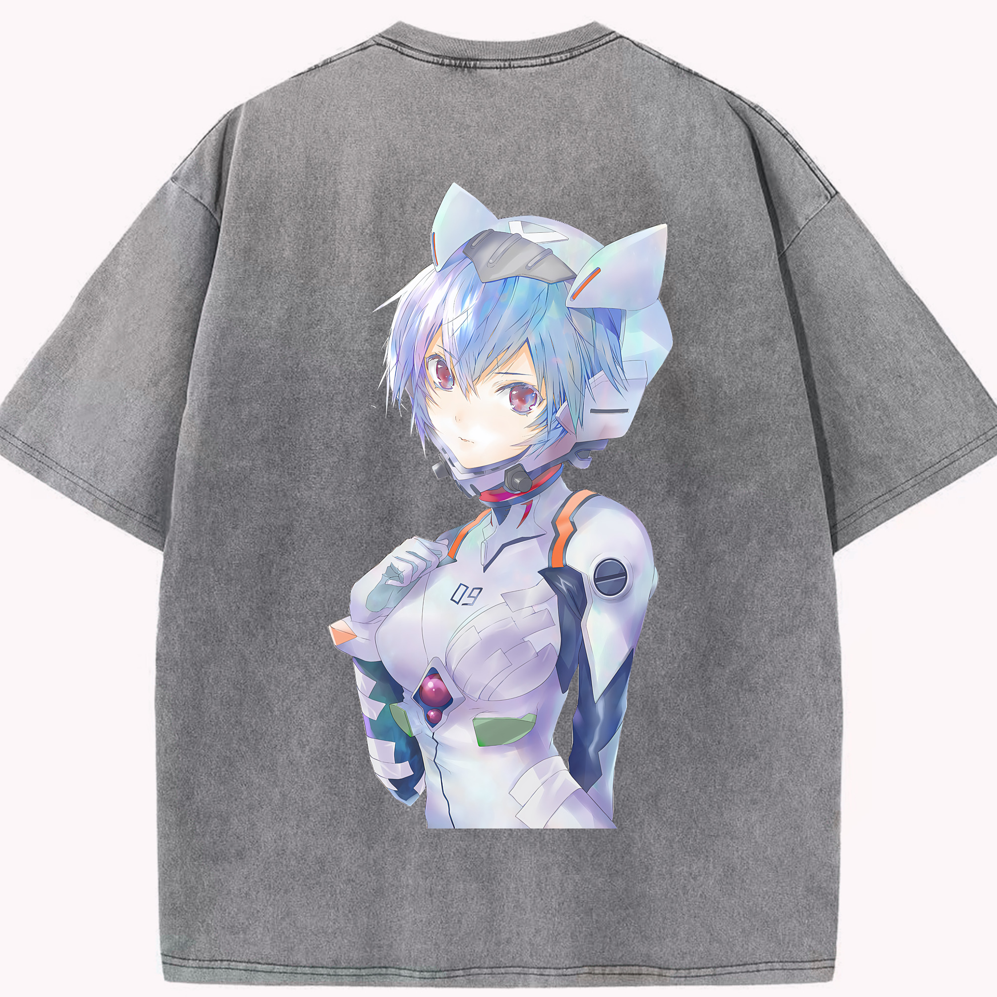（画像用） EVA 新世紀エヴァンゲリオン 綿100% ヴィンテージ風 半袖Tシャツ（背面プリント）