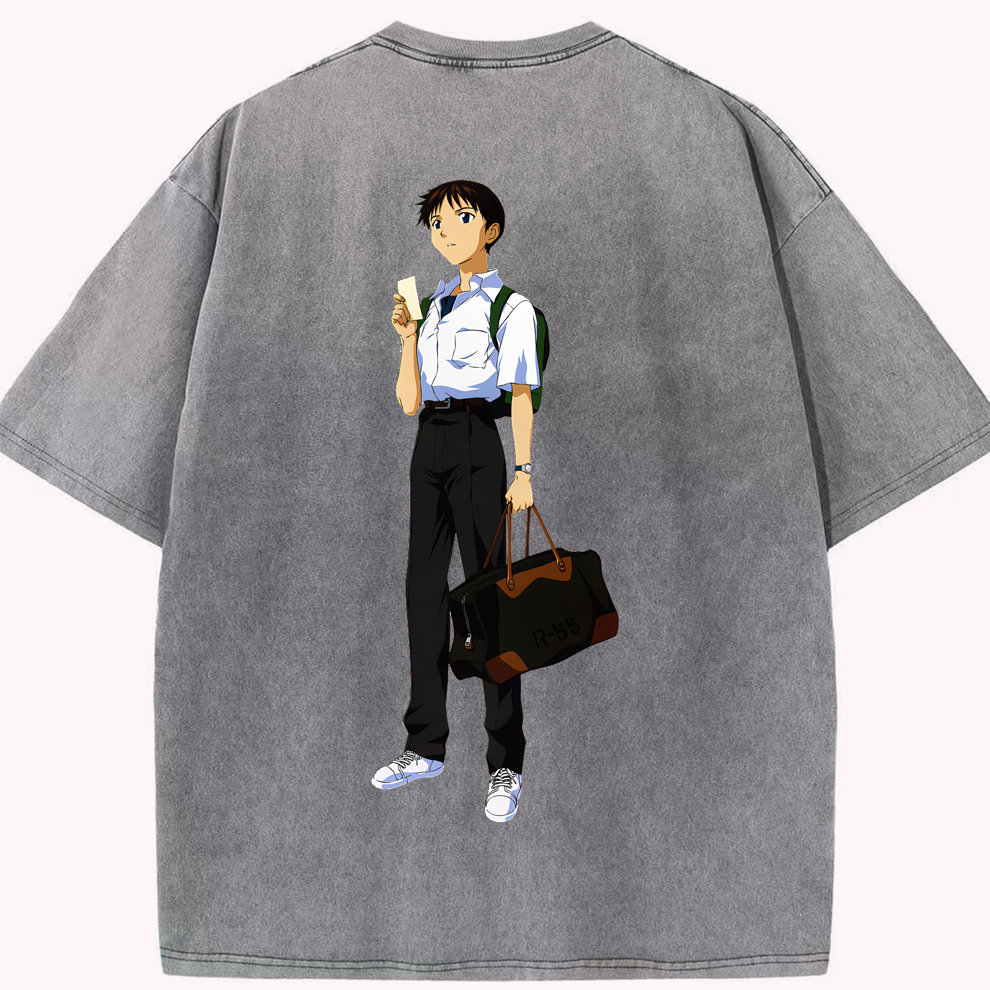 （画像用） EVA 新世紀エヴァンゲリオン 綿100% ヴィンテージ風 半袖Tシャツ（背面プリント）