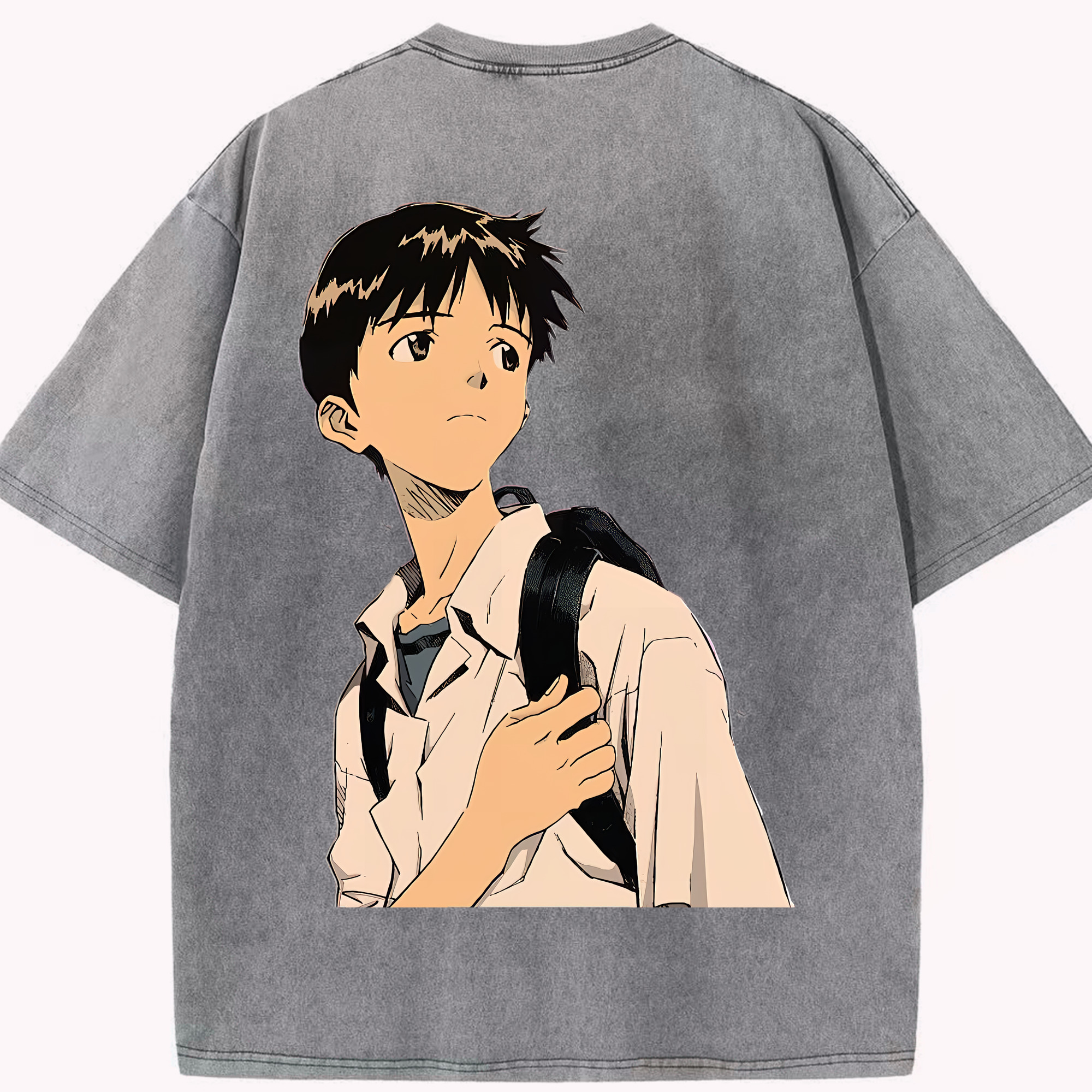 （画像用） EVA 新世紀エヴァンゲリオン 綿100% ヴィンテージ風 半袖Tシャツ（背面プリント）
