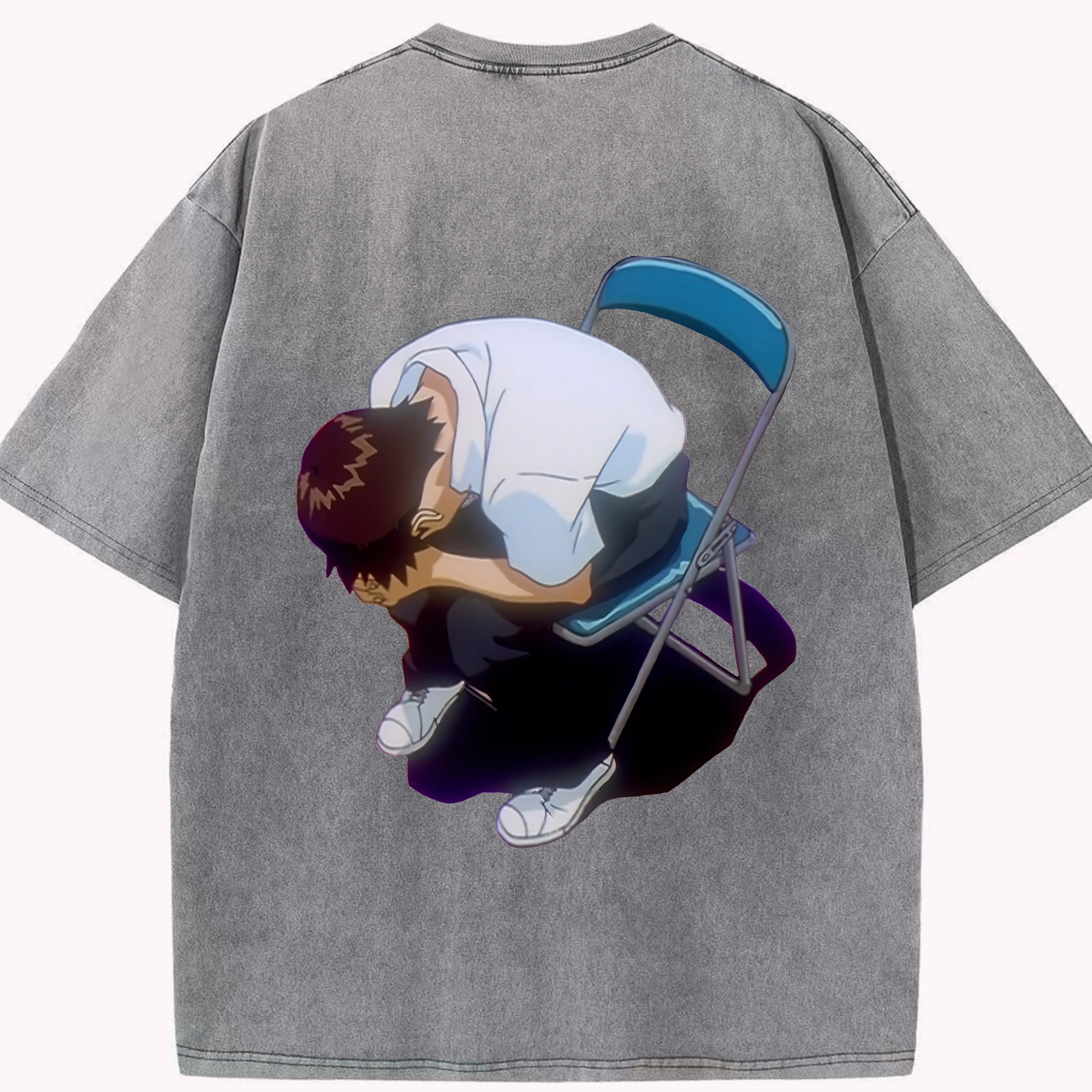 （画像用） EVA 新世紀エヴァンゲリオン 綿100% ヴィンテージ風 半袖Tシャツ（背面プリント）