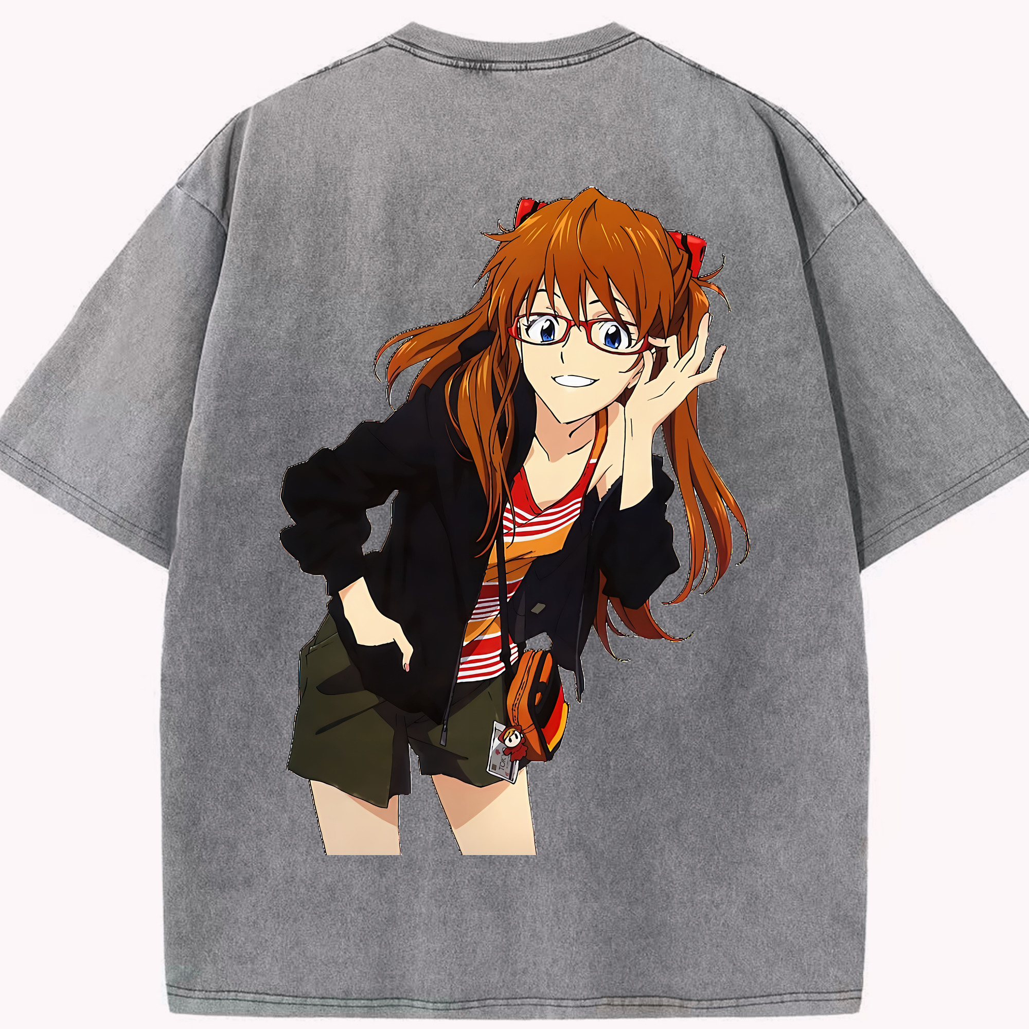 （画像用） EVA 新世紀エヴァンゲリオン 綿100% ヴィンテージ風 半袖Tシャツ（背面プリント）