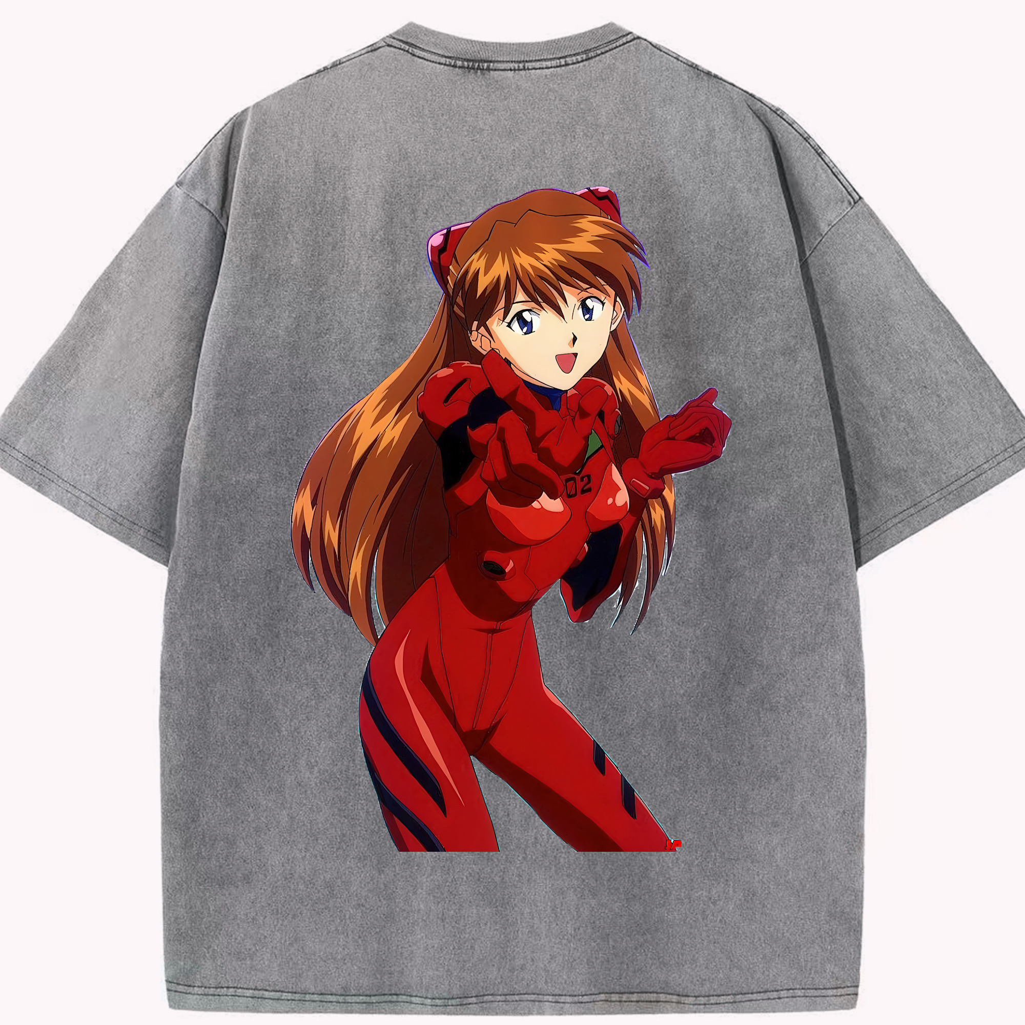 （画像用） EVA 新世紀エヴァンゲリオン 綿100% ヴィンテージ風 半袖Tシャツ（背面プリント）