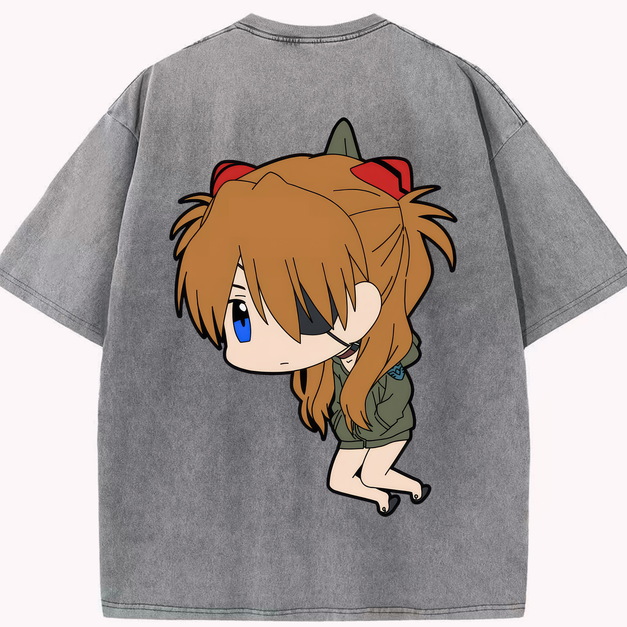 （画像用） EVA 新世紀エヴァンゲリオン 綿100% ヴィンテージ風 半袖Tシャツ（背面プリント）