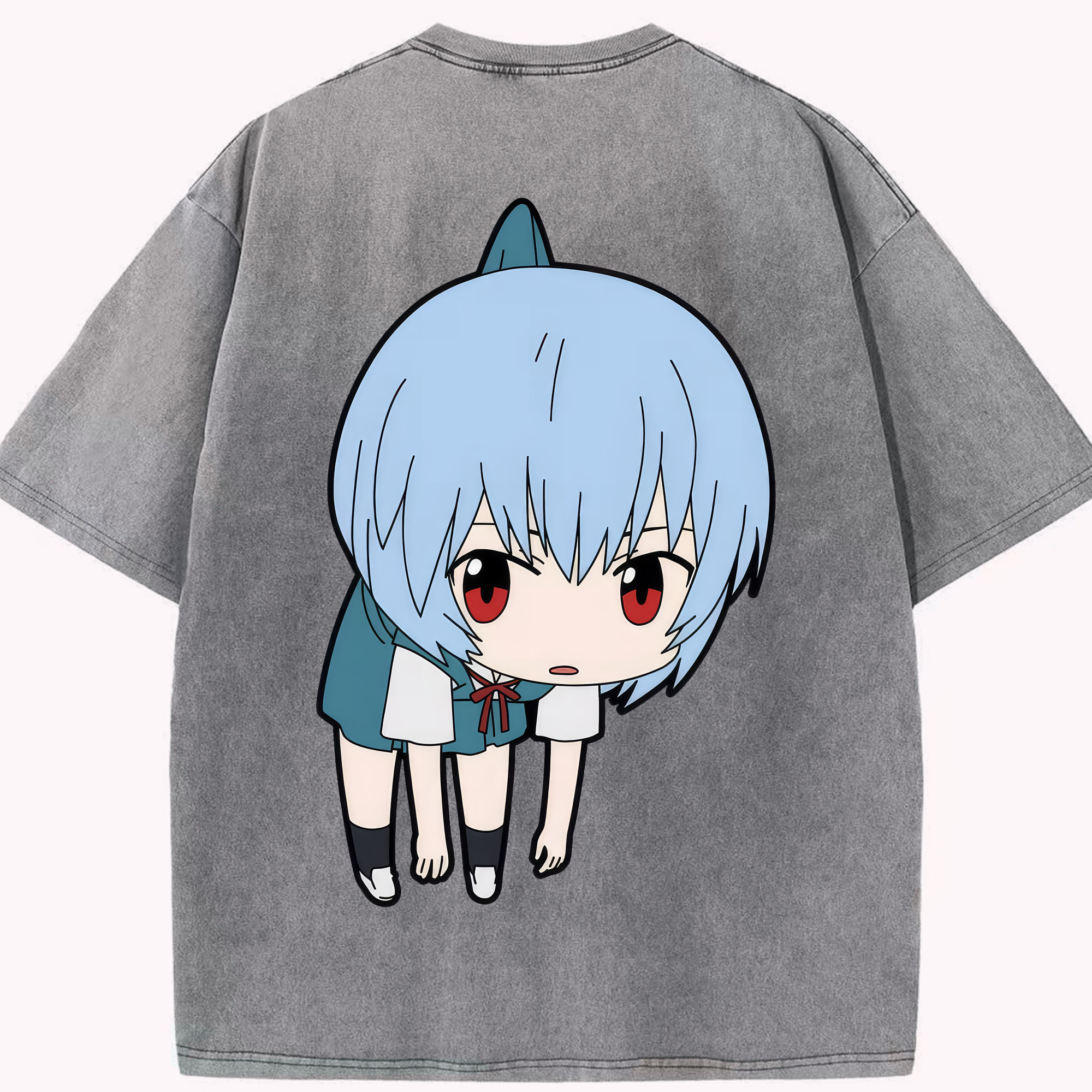 （画像用） EVA 新世紀エヴァンゲリオン 綿100% ヴィンテージ風 半袖Tシャツ（背面プリント）