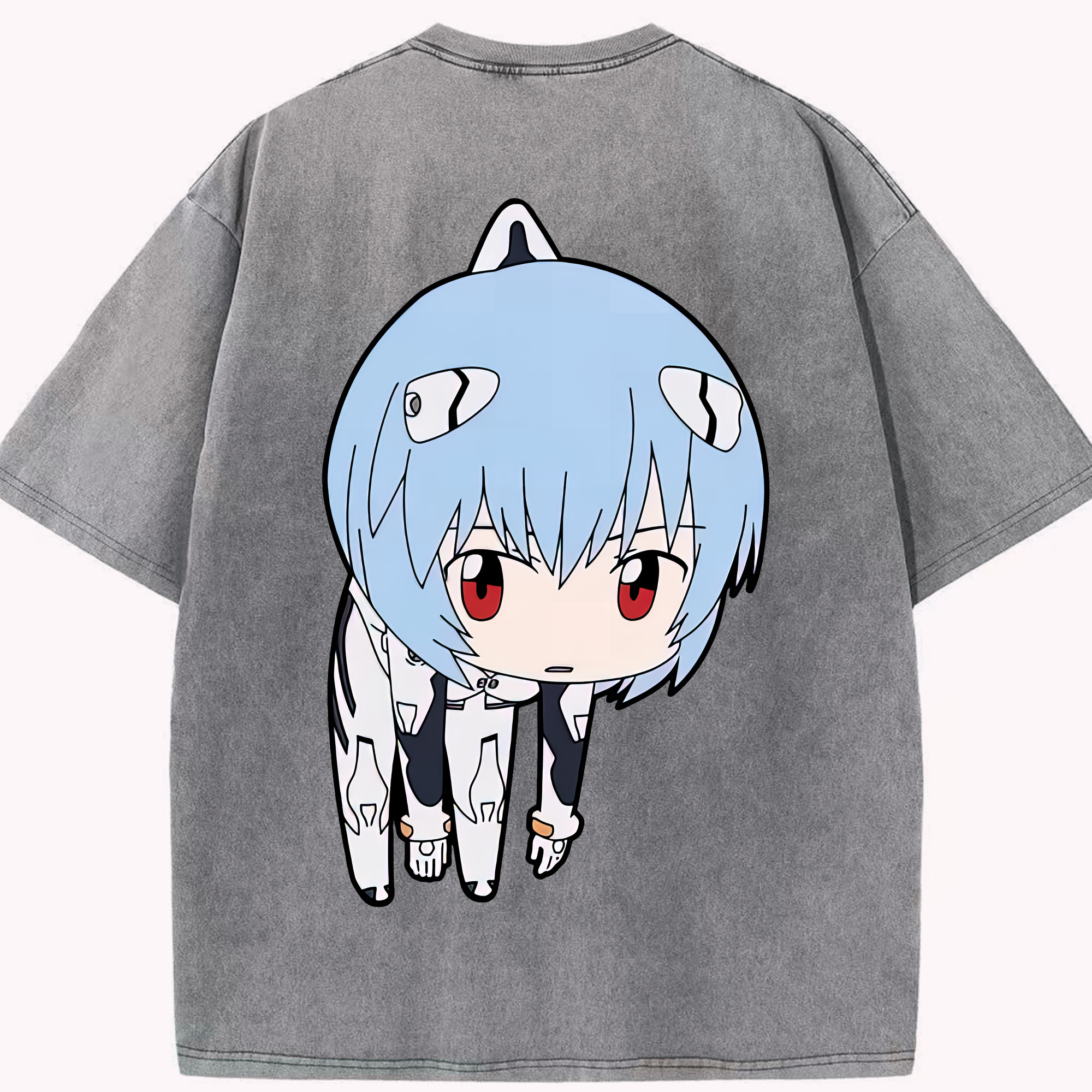 （画像用） EVA 新世紀エヴァンゲリオン 綿100% ヴィンテージ風 半袖Tシャツ（背面プリント）