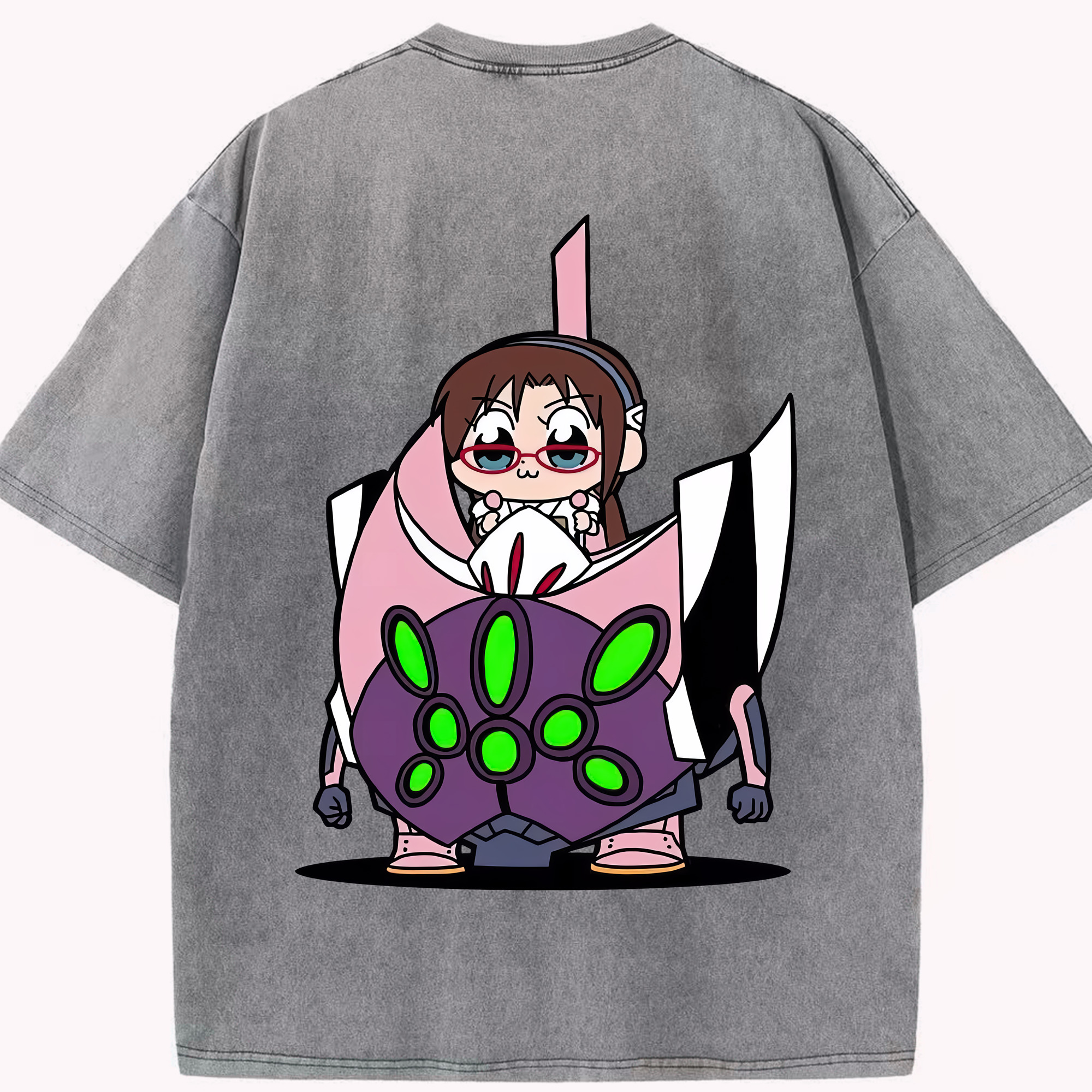 （画像用） EVA 新世紀エヴァンゲリオン 綿100% ヴィンテージ風 半袖Tシャツ（背面プリント）