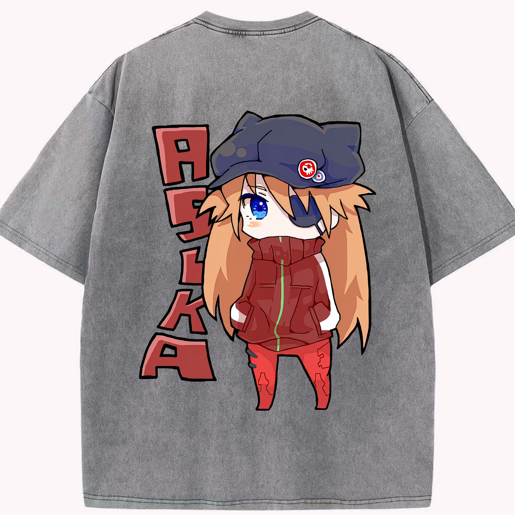 （画像用） EVA 新世紀エヴァンゲリオン 綿100% ヴィンテージ風 半袖Tシャツ（背面プリント）