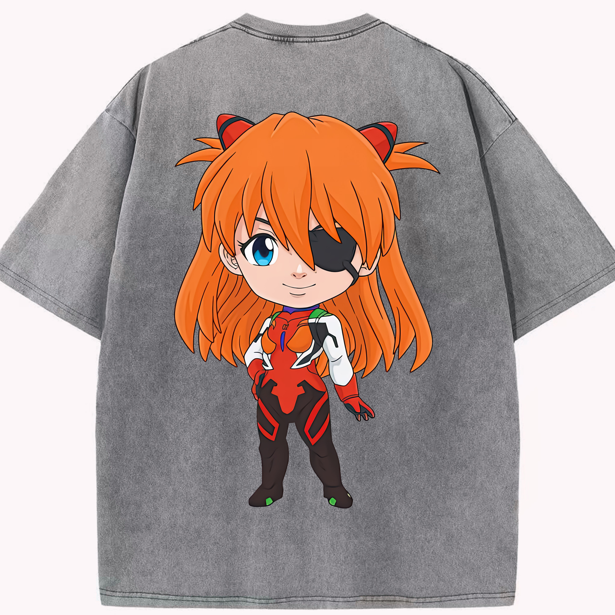 （画像用） EVA 新世紀エヴァンゲリオン 綿100% ヴィンテージ風 半袖Tシャツ（背面プリント）