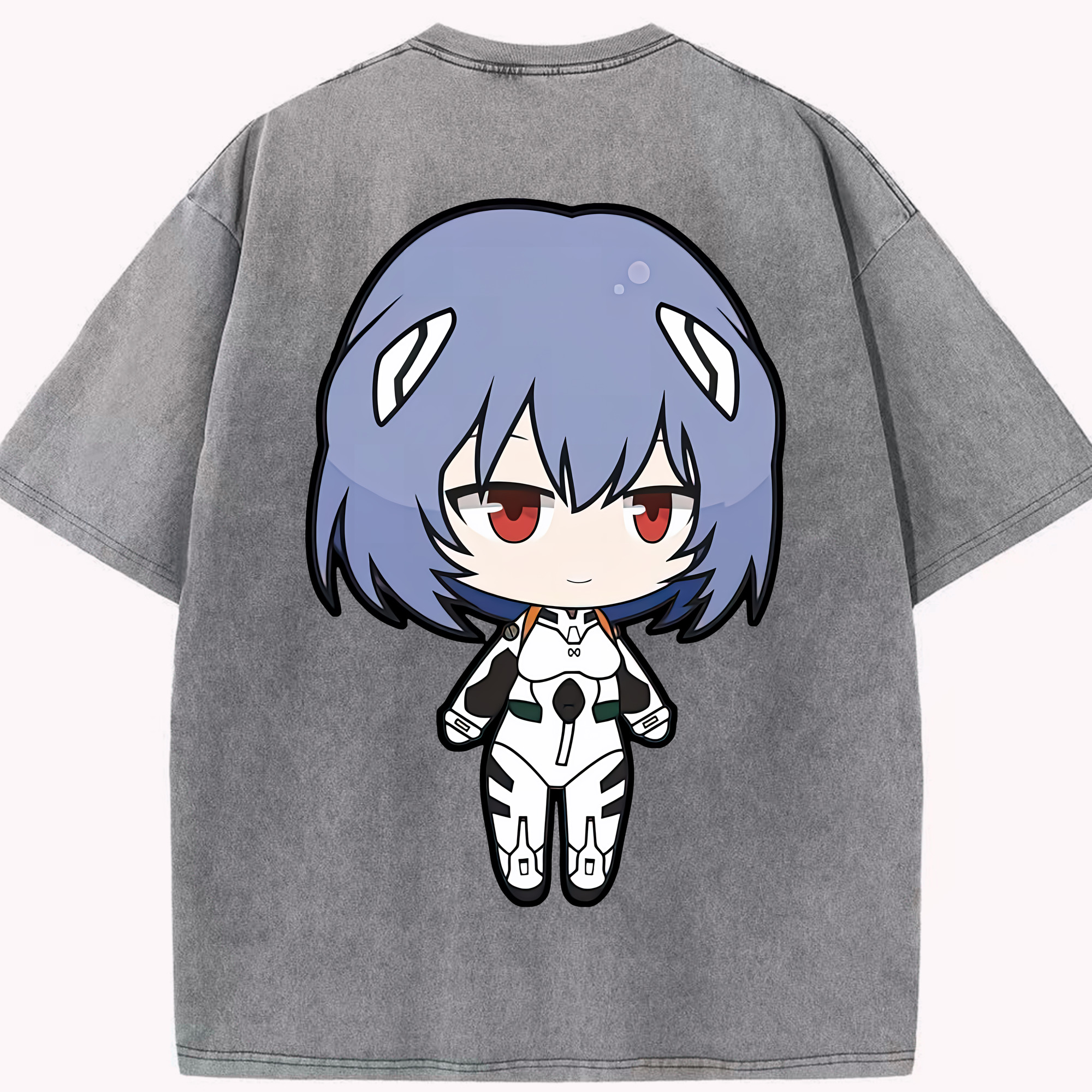 （画像用） EVA 新世紀エヴァンゲリオン 綿100% ヴィンテージ風 半袖Tシャツ（背面プリント）