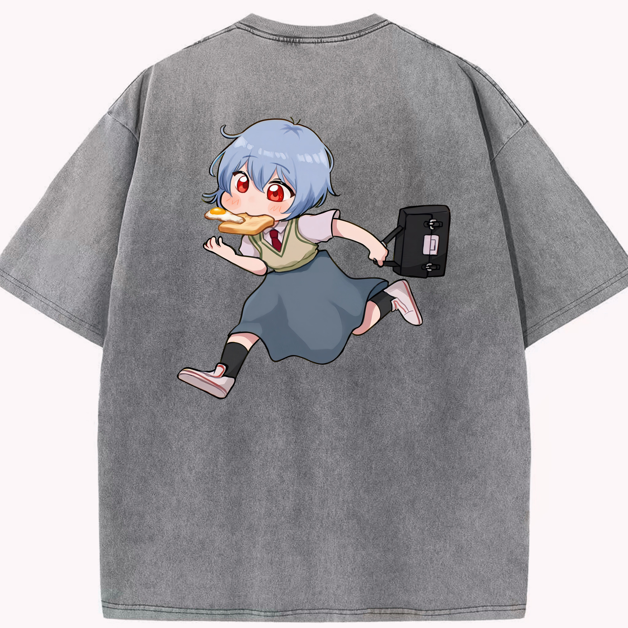 （画像用） EVA 新世紀エヴァンゲリオン 綿100% ヴィンテージ風 半袖Tシャツ（背面プリント）