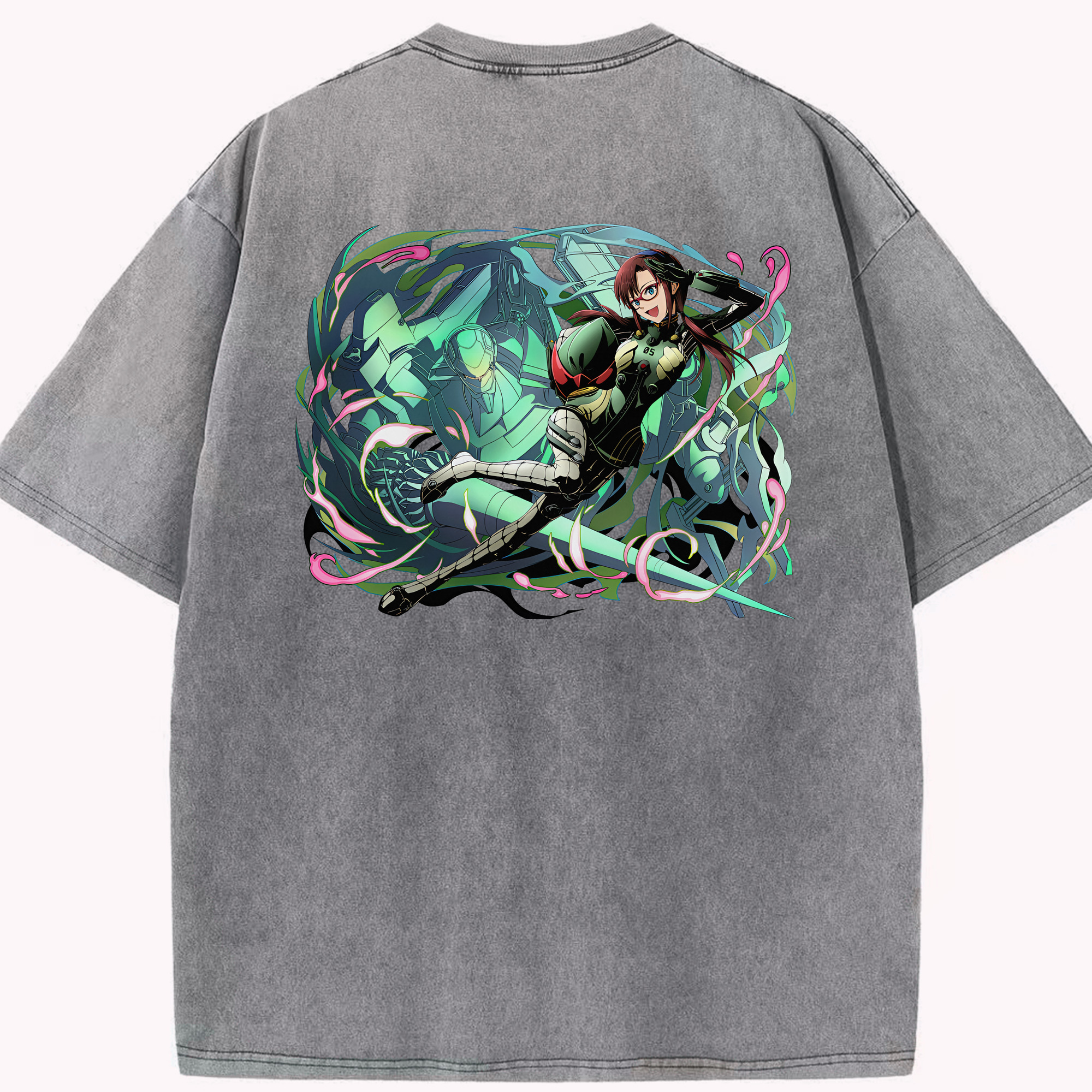（画像用） EVA 新世紀エヴァンゲリオン 綿100% ヴィンテージ風 半袖Tシャツ（背面プリント）