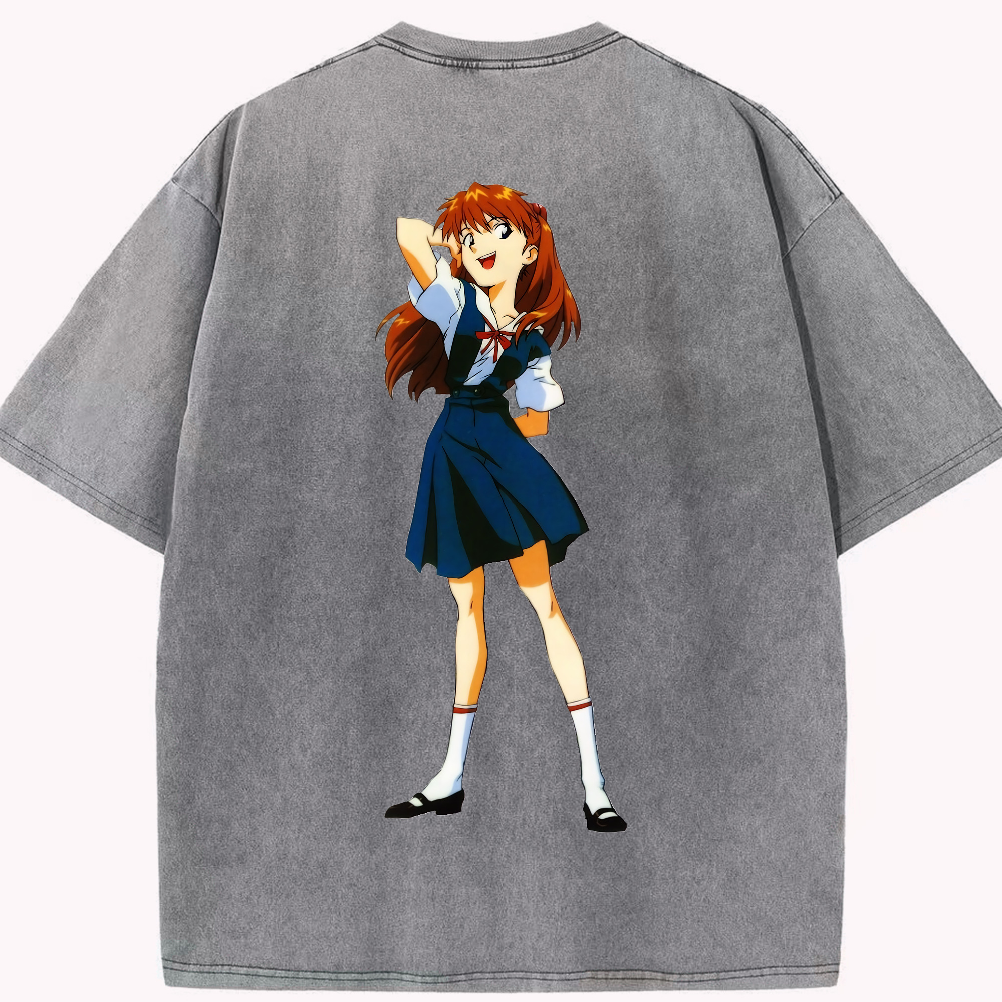 （画像用） EVA 新世紀エヴァンゲリオン 綿100% ヴィンテージ風 半袖Tシャツ（背面プリント）