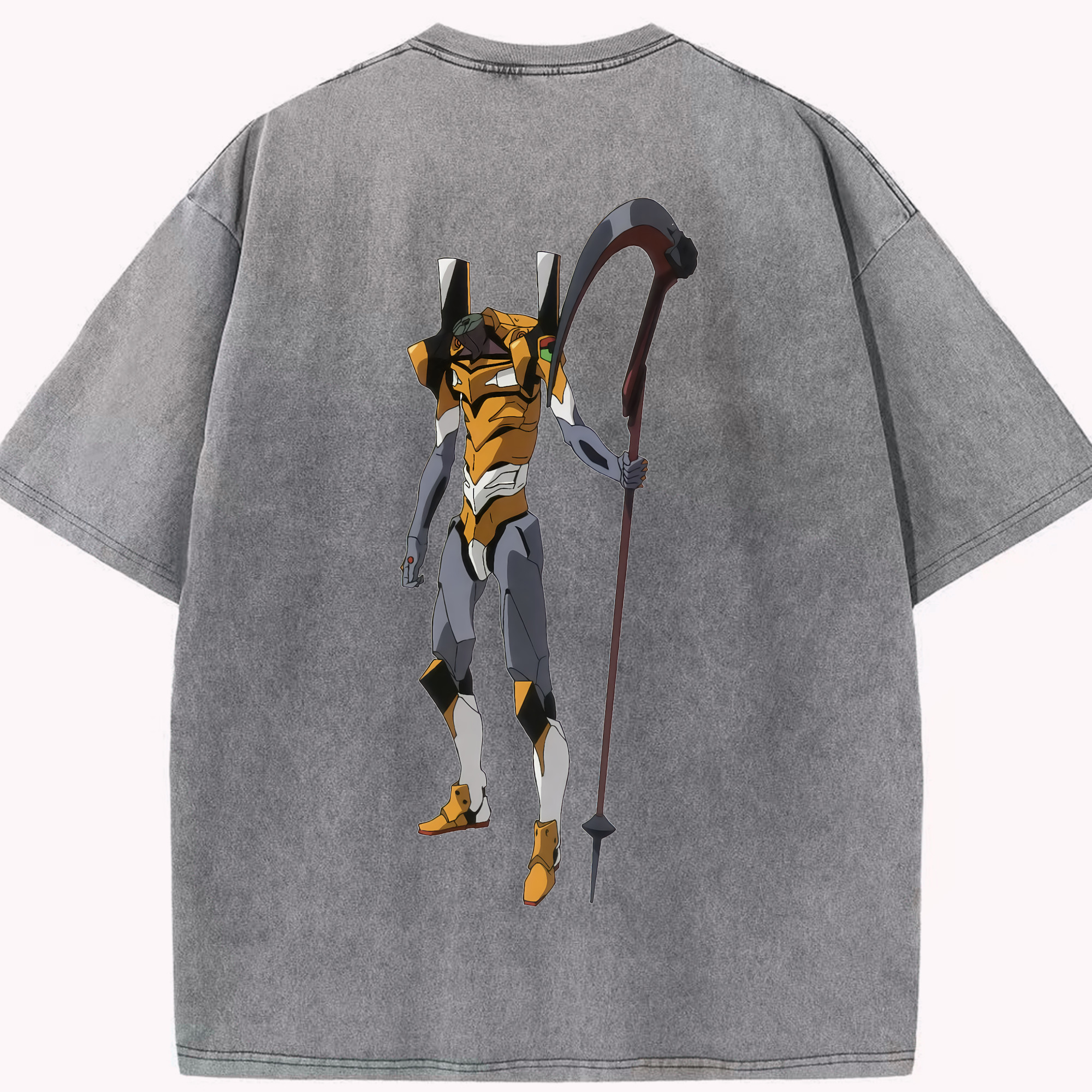 （画像用） EVA 新世紀エヴァンゲリオン 綿100% ヴィンテージ風 半袖Tシャツ（背面プリント）