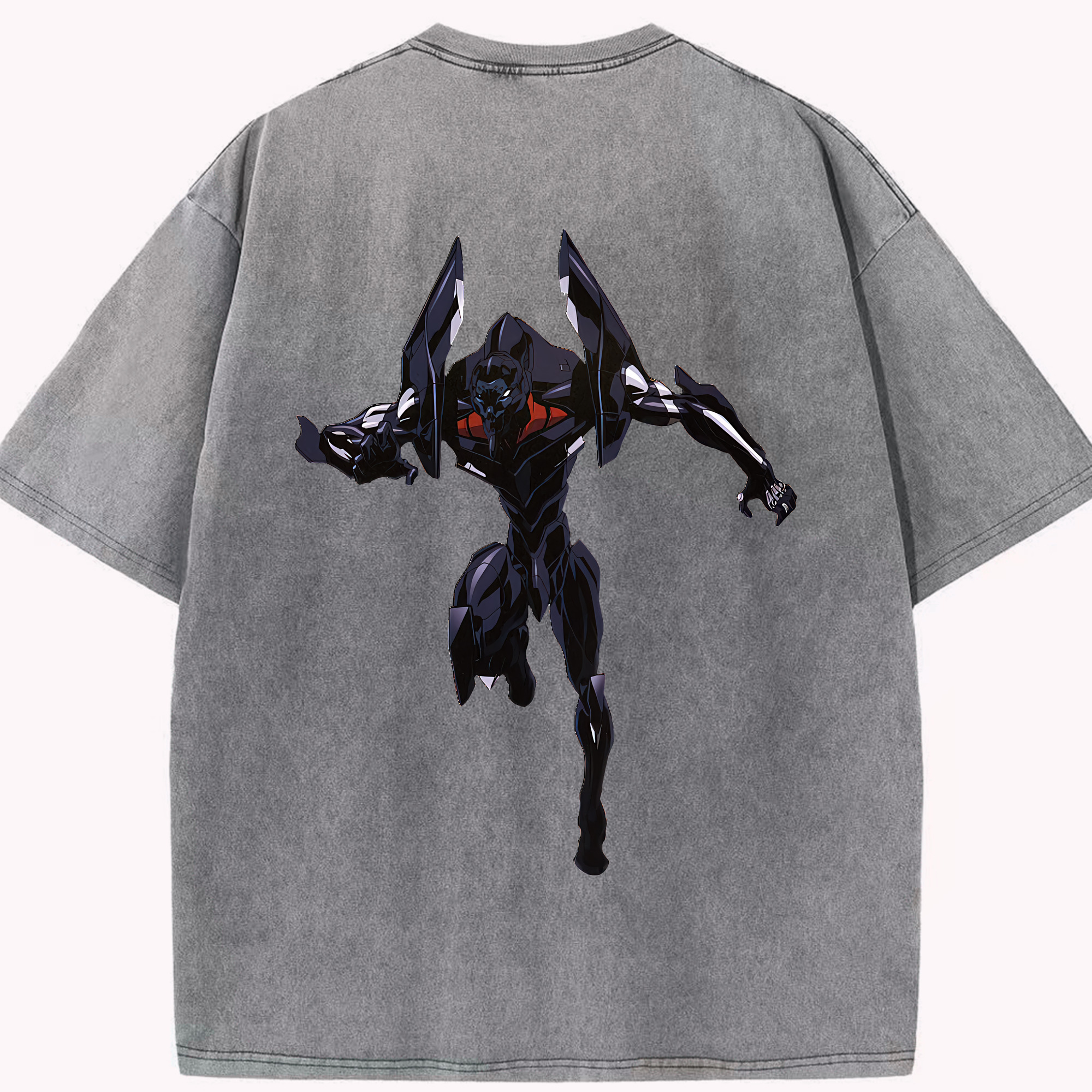 （画像用） EVA 新世紀エヴァンゲリオン 綿100% ヴィンテージ風 半袖Tシャツ（背面プリント）
