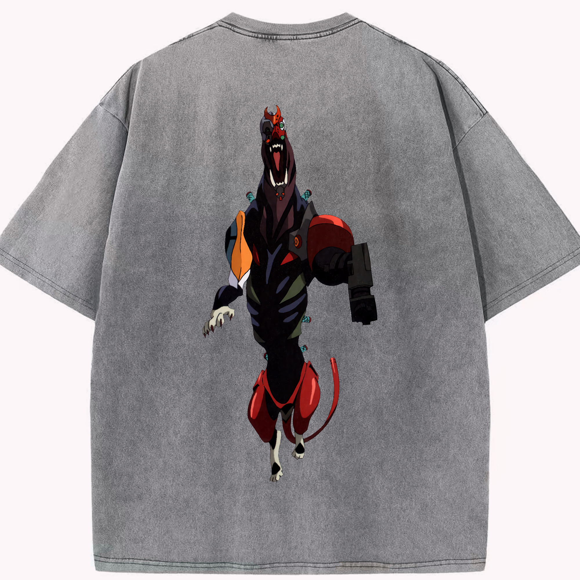 （画像用） EVA 新世紀エヴァンゲリオン 綿100% ヴィンテージ風 半袖Tシャツ（背面プリント）