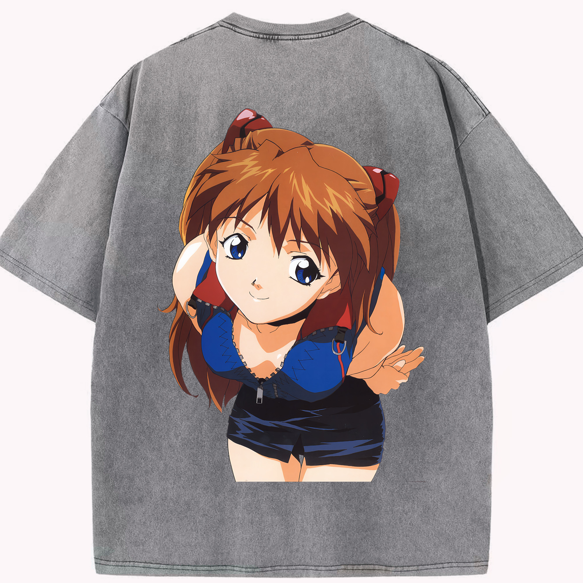 （画像用） EVA 新世紀エヴァンゲリオン 綿100% ヴィンテージ風 半袖Tシャツ（背面プリント）