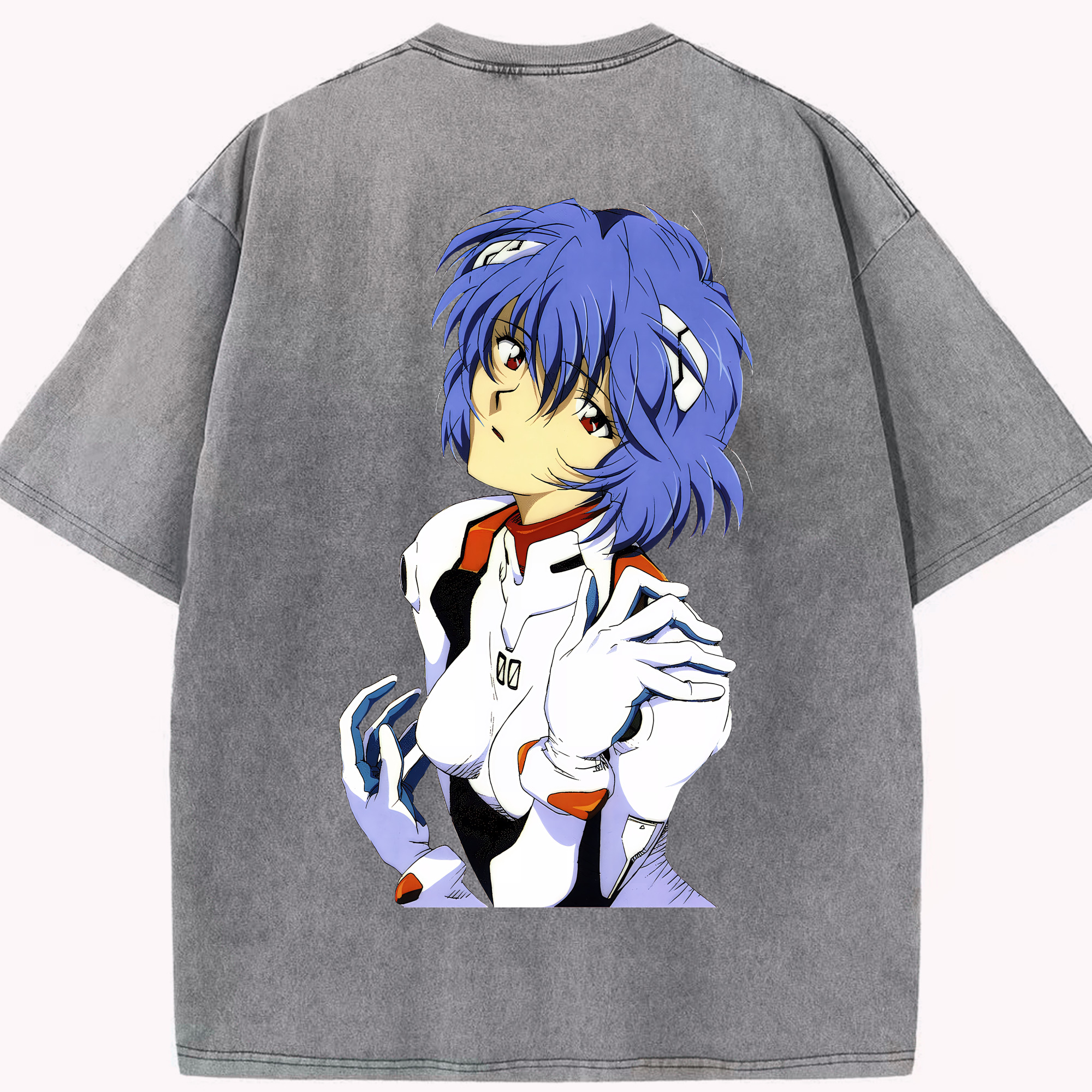 （画像用） EVA 新世紀エヴァンゲリオン 綿100% ヴィンテージ風 半袖Tシャツ（背面プリント）