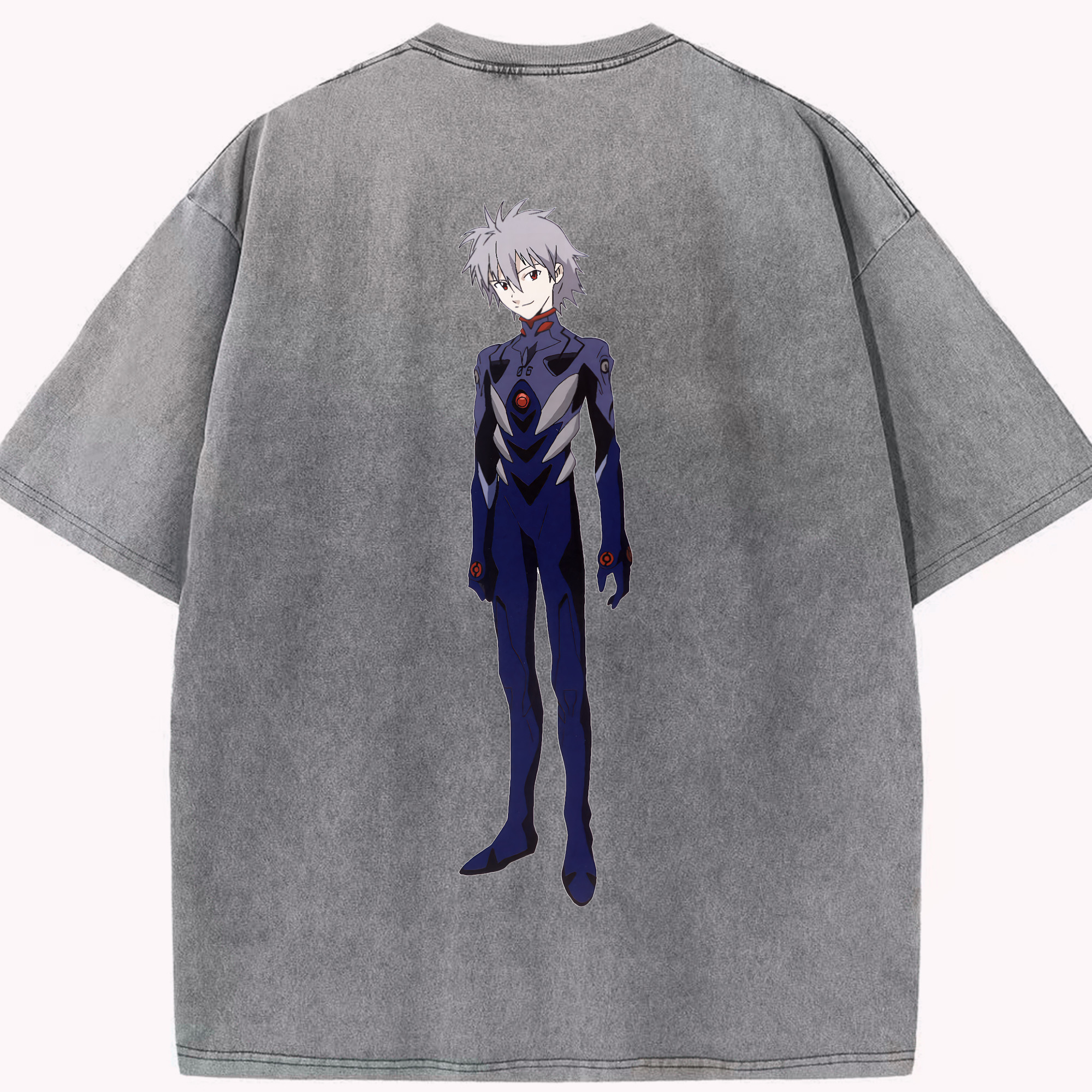 （画像用） EVA 新世紀エヴァンゲリオン 綿100% ヴィンテージ風 半袖Tシャツ（背面プリント）