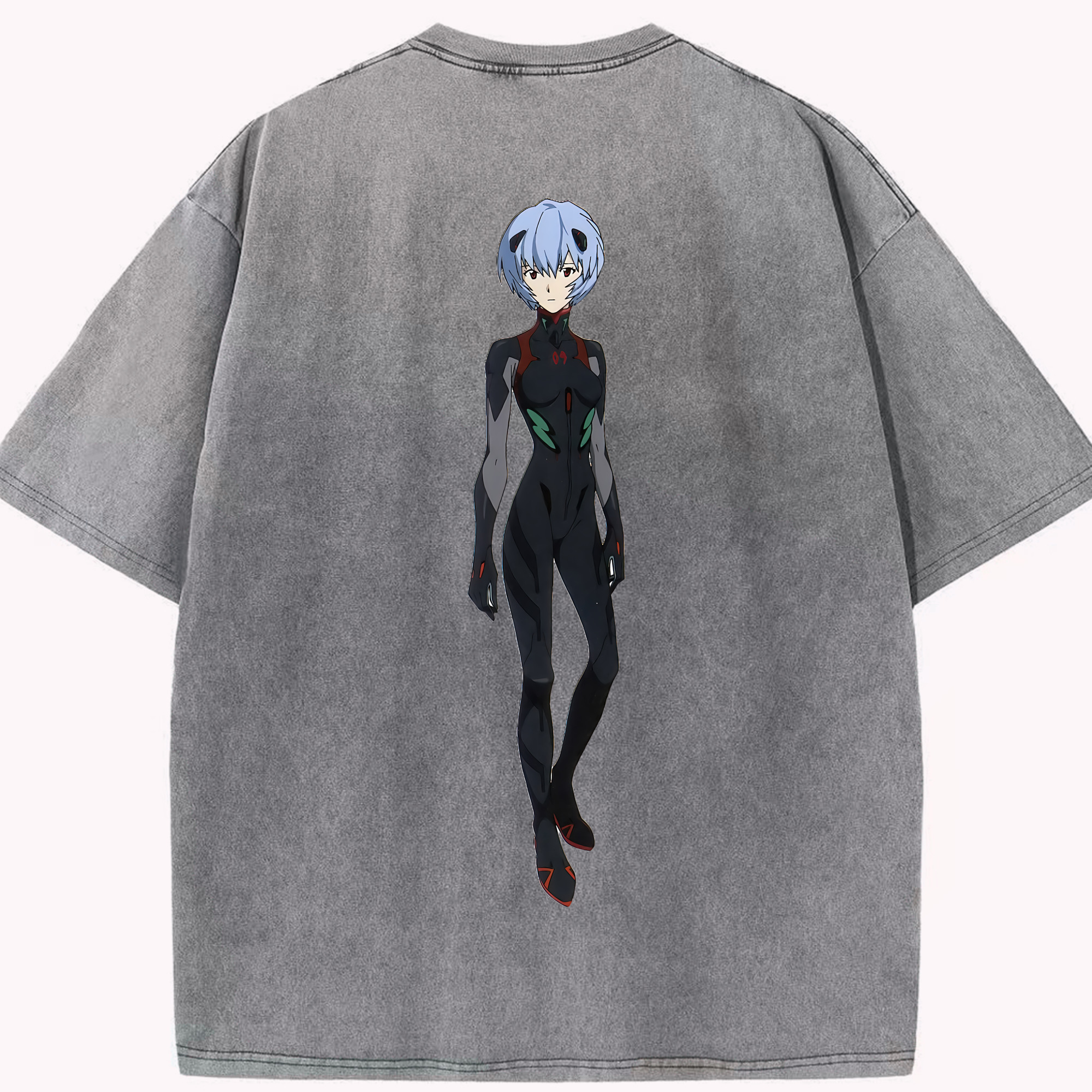 （画像用） EVA 新世紀エヴァンゲリオン 綿100% ヴィンテージ風 半袖Tシャツ（背面プリント）