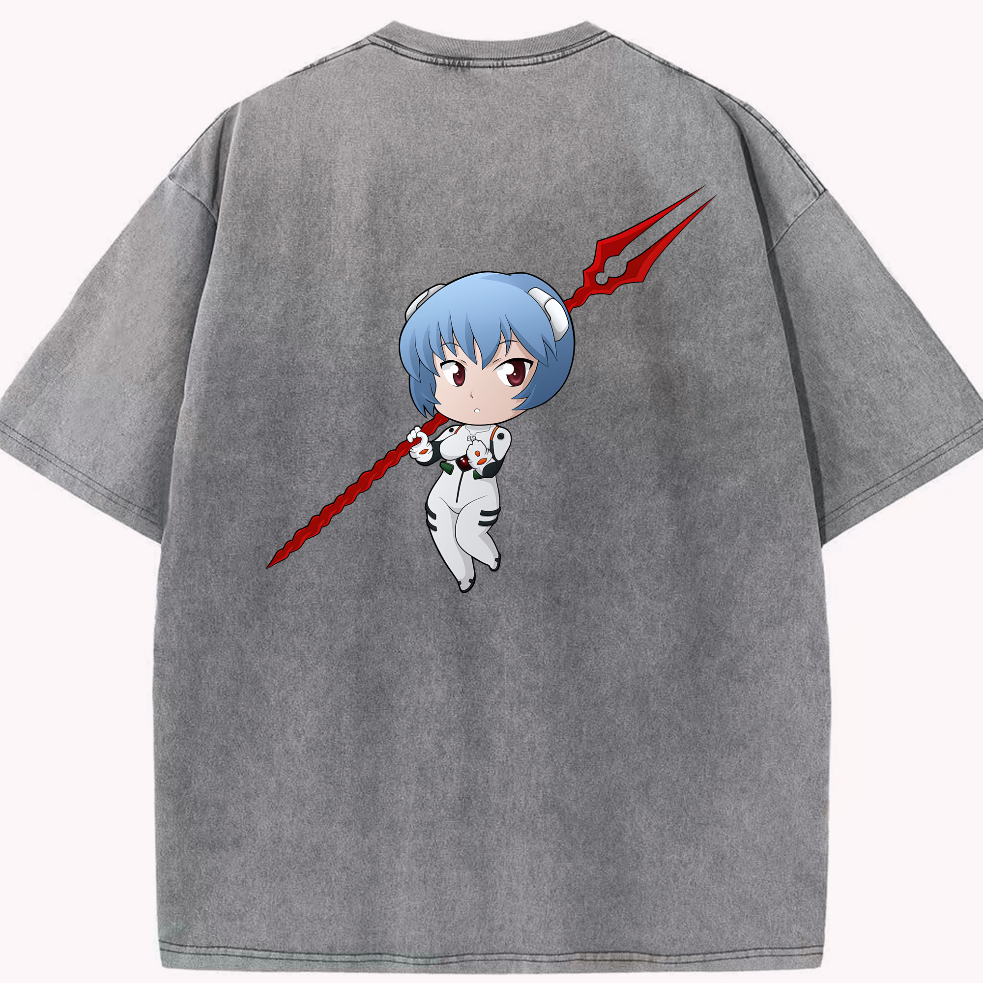 （画像用） EVA 新世紀エヴァンゲリオン 綿100% ヴィンテージ風 半袖Tシャツ（背面プリント）