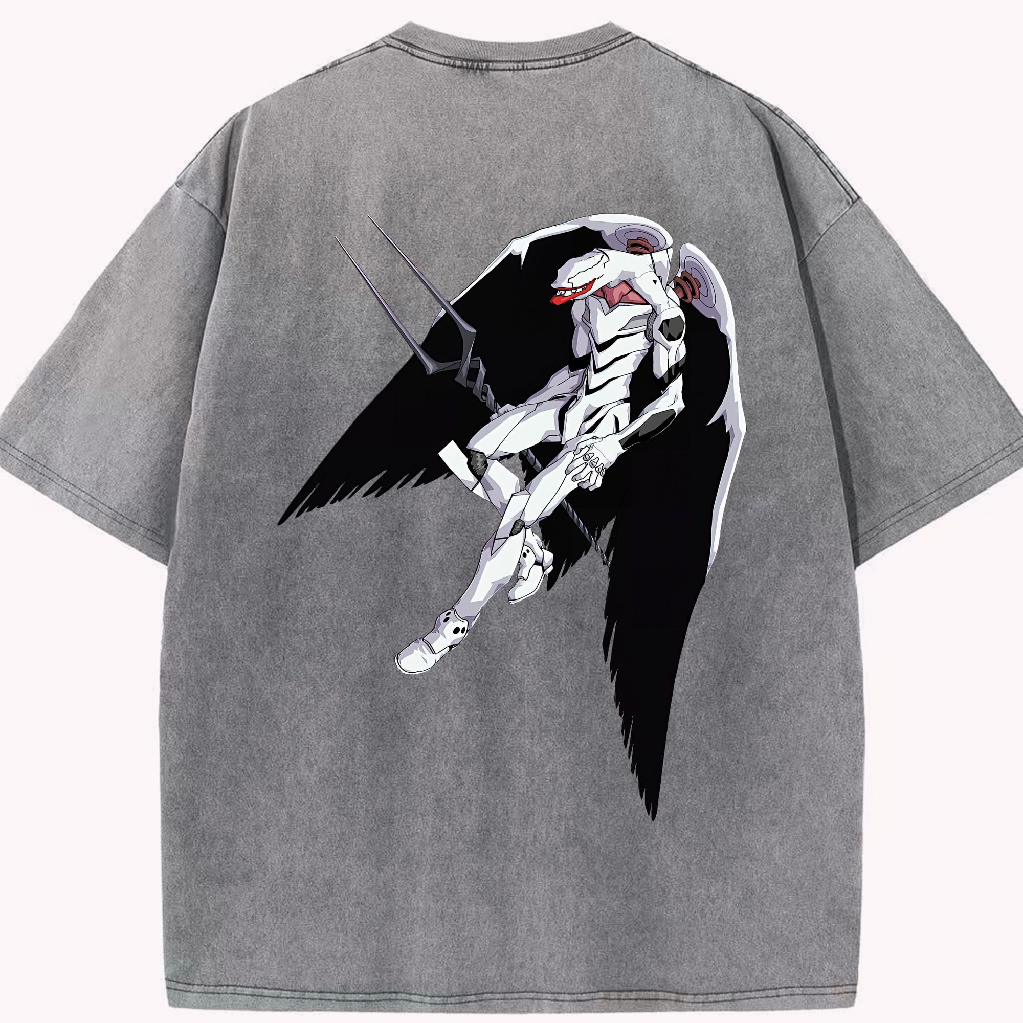 （画像用） EVA 新世紀エヴァンゲリオン 綿100% ヴィンテージ風 半袖Tシャツ（背面プリント）