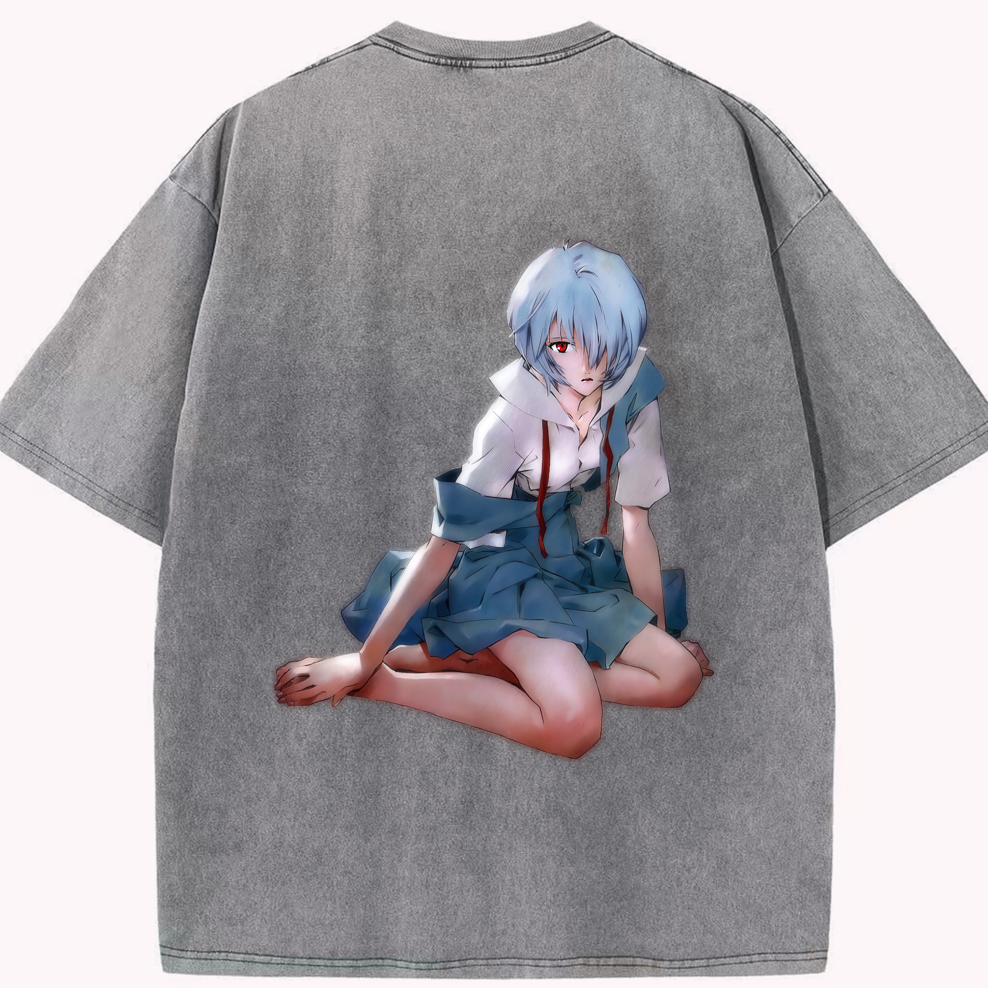 （画像用） EVA 新世紀エヴァンゲリオン 綿100% ヴィンテージ風 半袖Tシャツ（背面プリント）