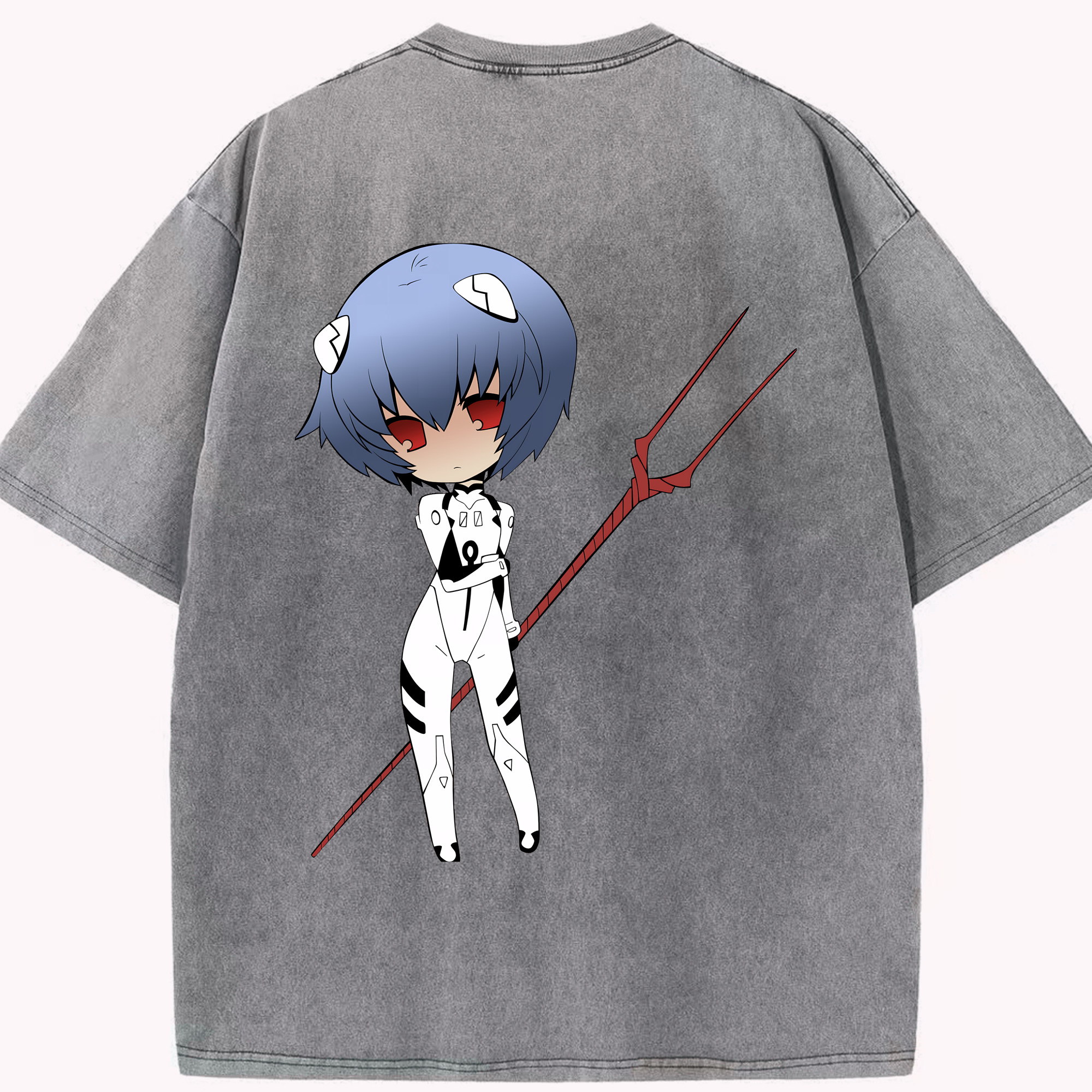 （画像用） EVA 新世紀エヴァンゲリオン 綿100% ヴィンテージ風 半袖Tシャツ（背面プリント）
