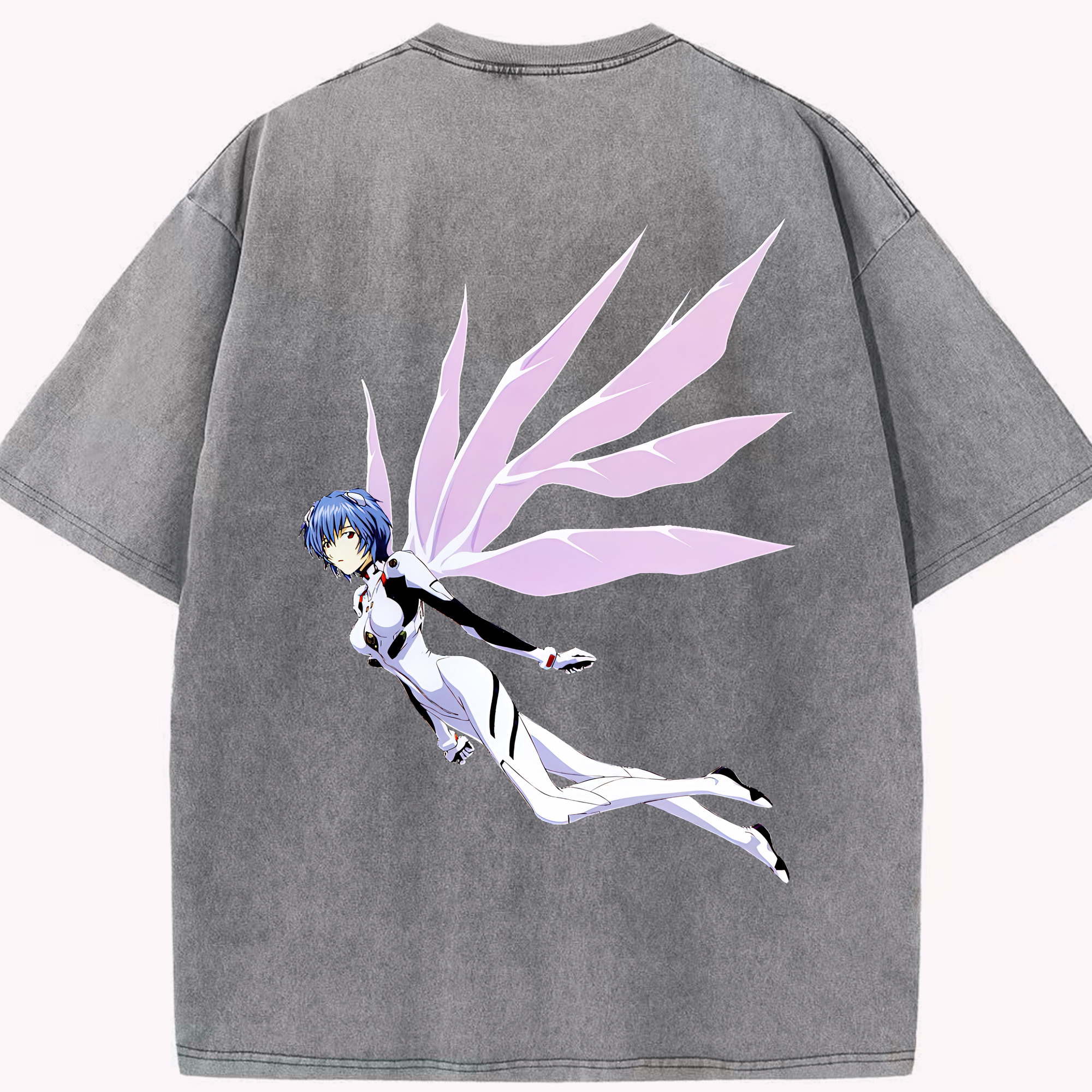 （画像用） EVA 新世紀エヴァンゲリオン 綿100% ヴィンテージ風 半袖Tシャツ（背面プリント）