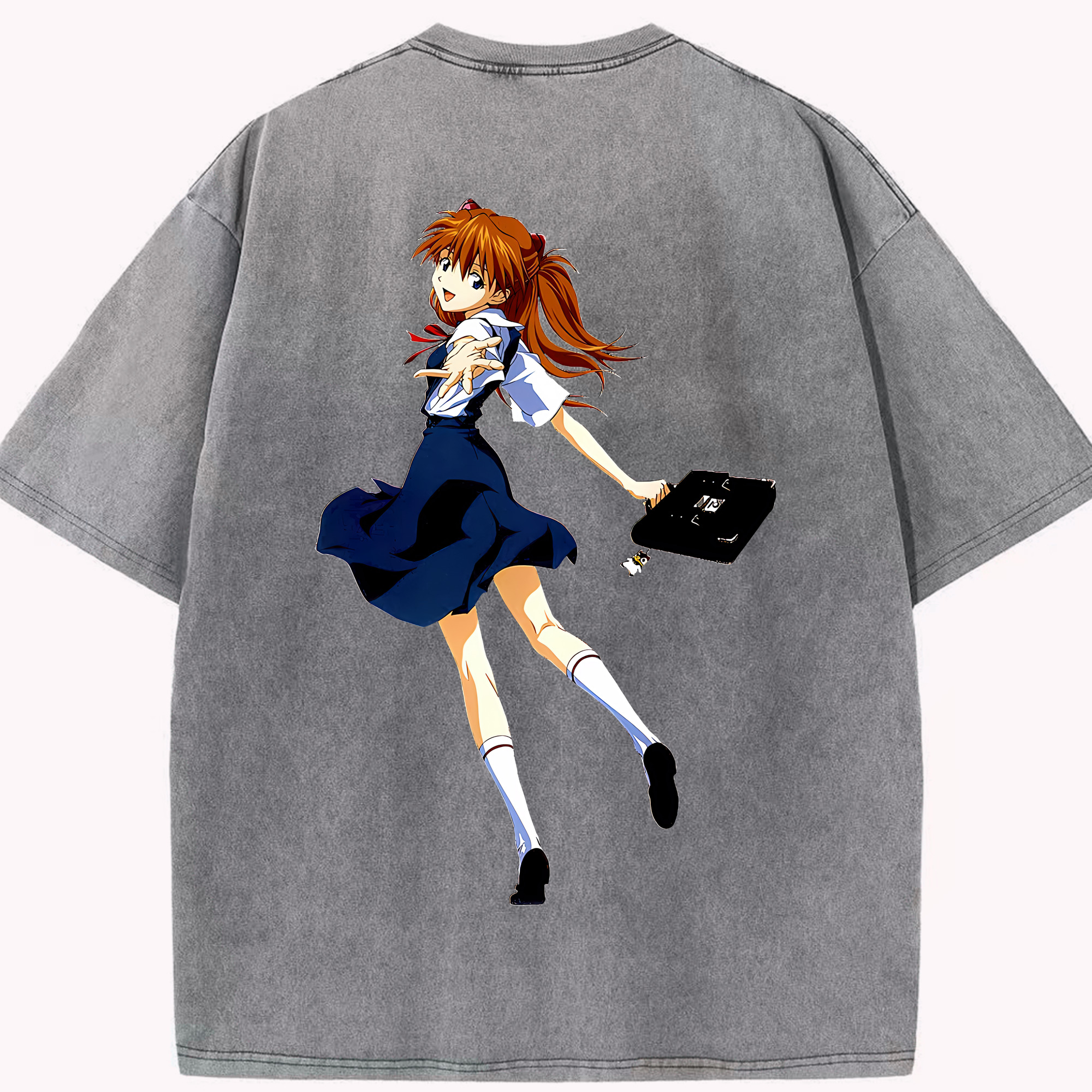 （画像用） EVA 新世紀エヴァンゲリオン 綿100% ヴィンテージ風 半袖Tシャツ（背面プリント）