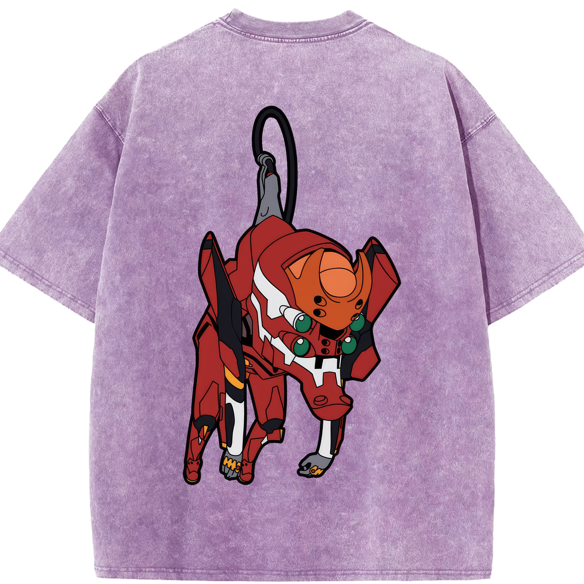 （画像用） EVA 新世紀エヴァンゲリオン 綿100% ヴィンテージ風 半袖Tシャツ（背面プリント）