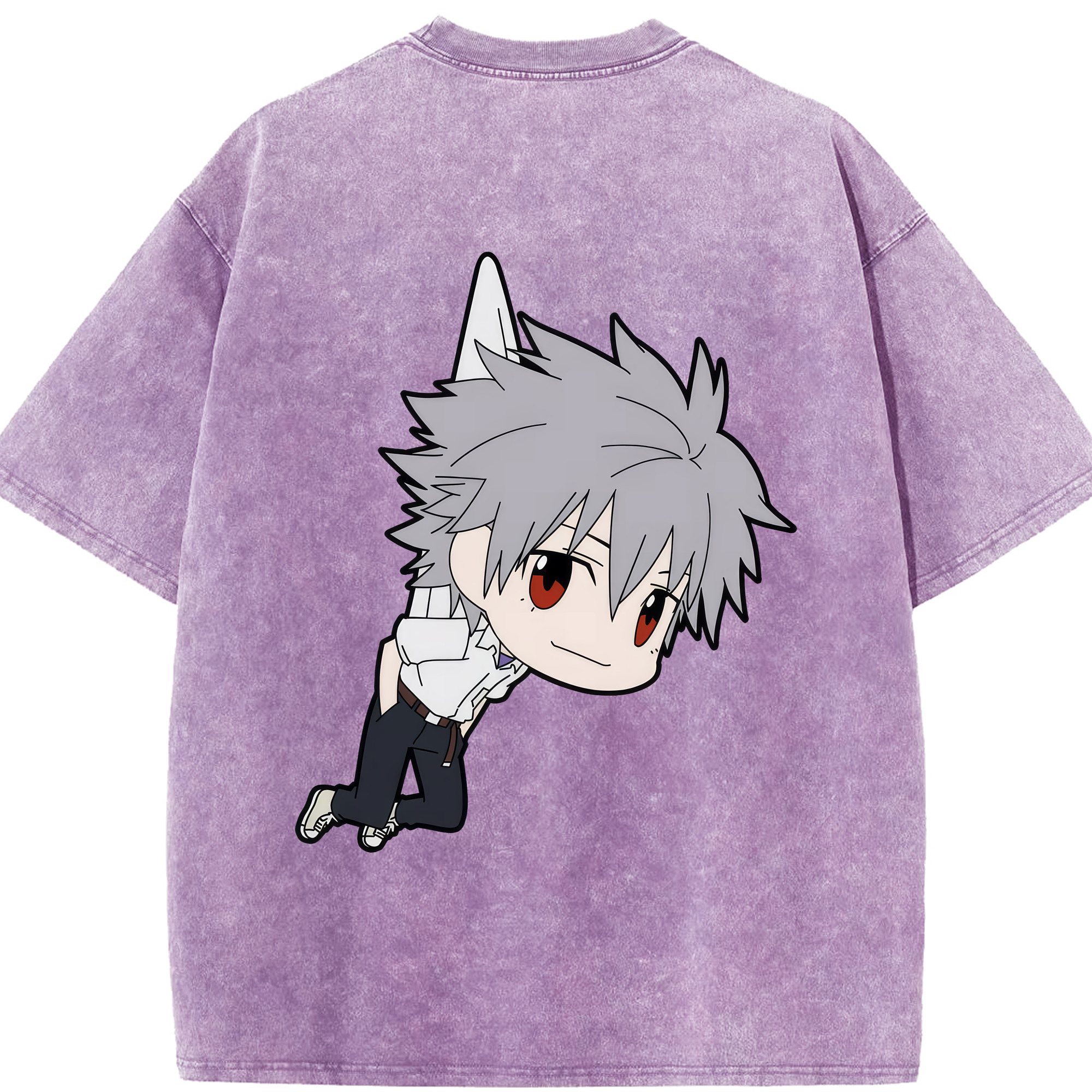 （画像用） EVA 新世紀エヴァンゲリオン 綿100% ヴィンテージ風 半袖Tシャツ（背面プリント）