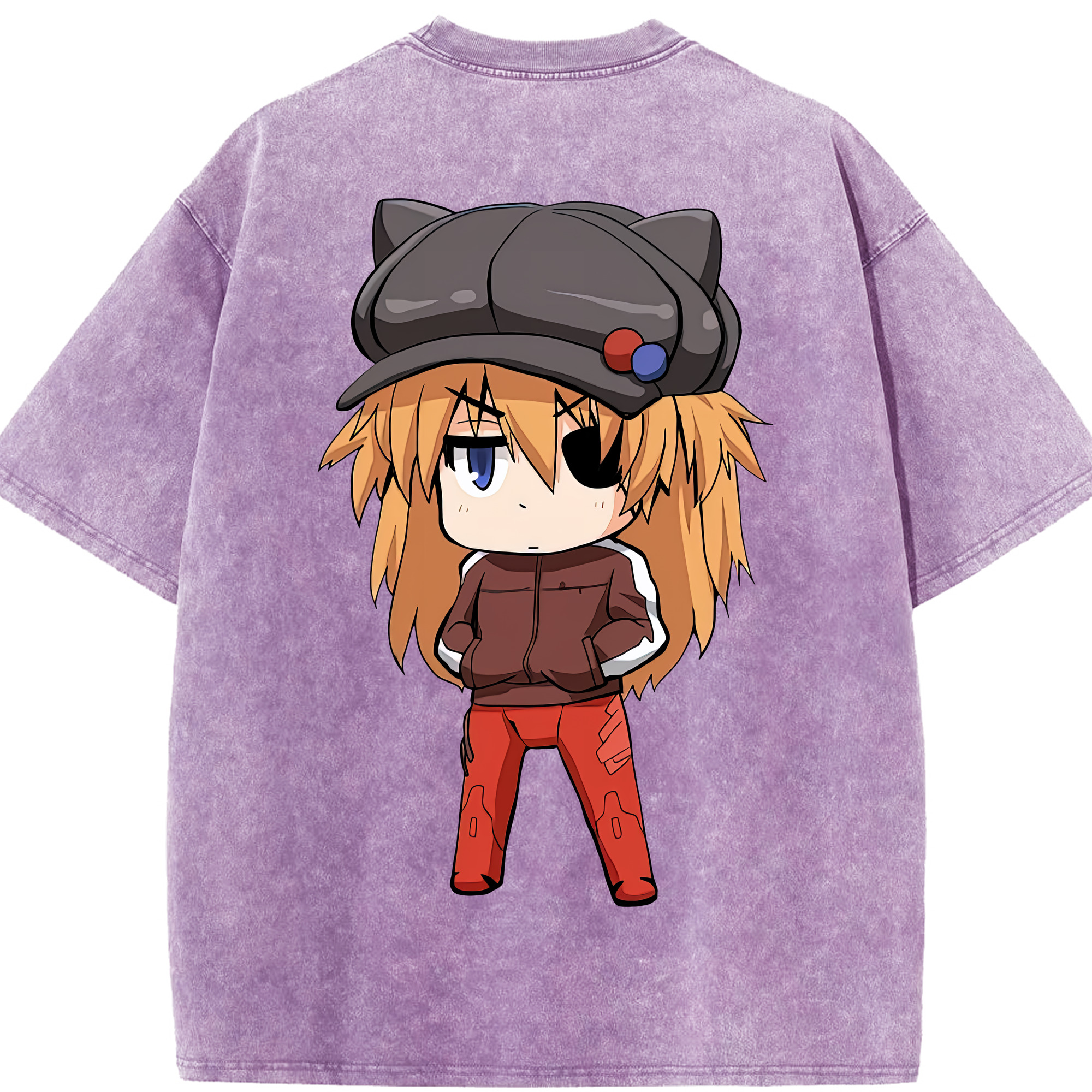 （画像用） EVA 新世紀エヴァンゲリオン 綿100% ヴィンテージ風 半袖Tシャツ（背面プリント）