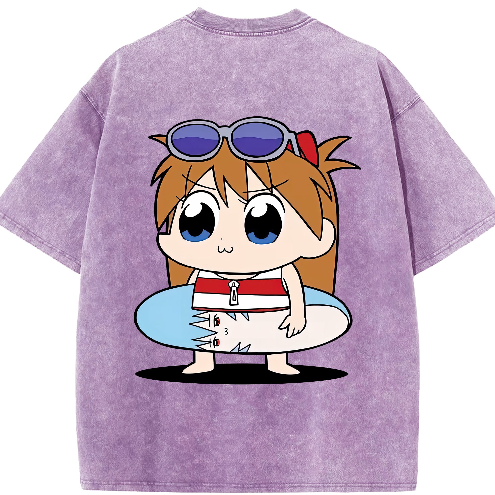 （画像用） EVA 新世紀エヴァンゲリオン 綿100% ヴィンテージ風 半袖Tシャツ（背面プリント）