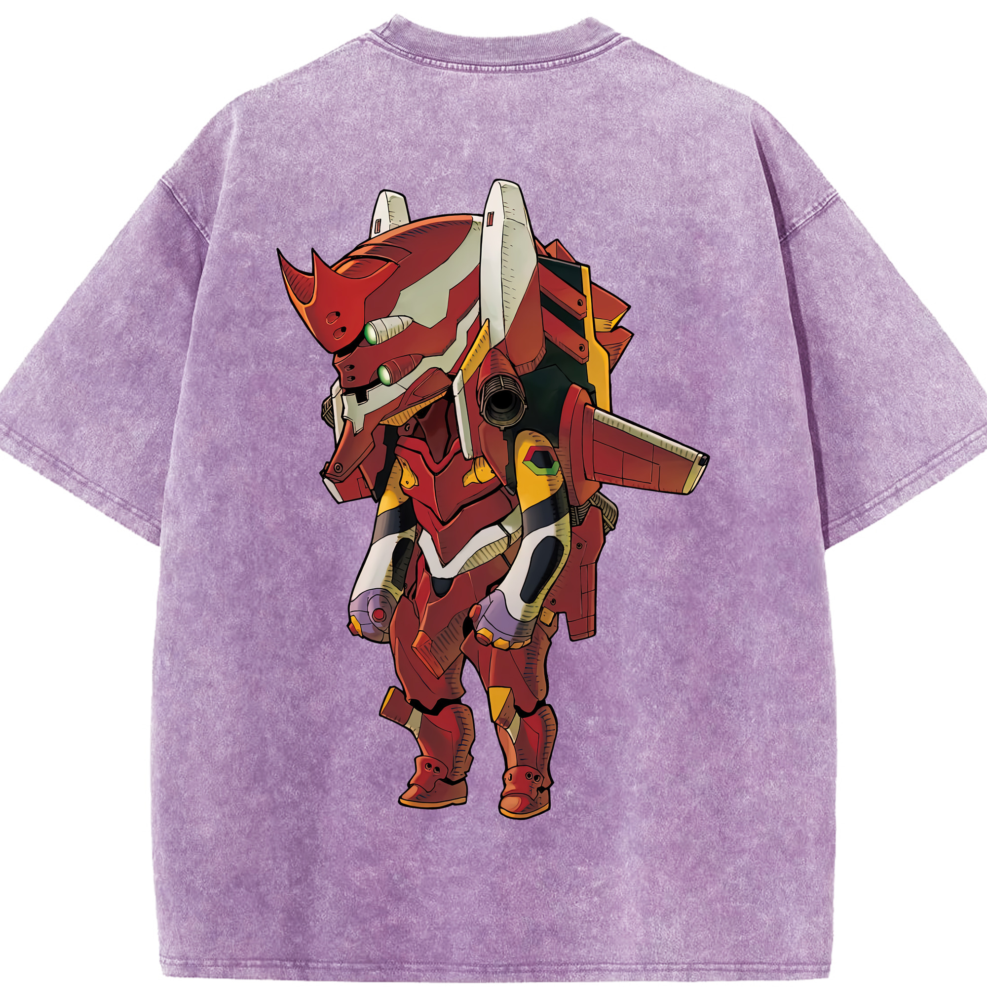 （画像用） EVA 新世紀エヴァンゲリオン 綿100% ヴィンテージ風 半袖Tシャツ（背面プリント）