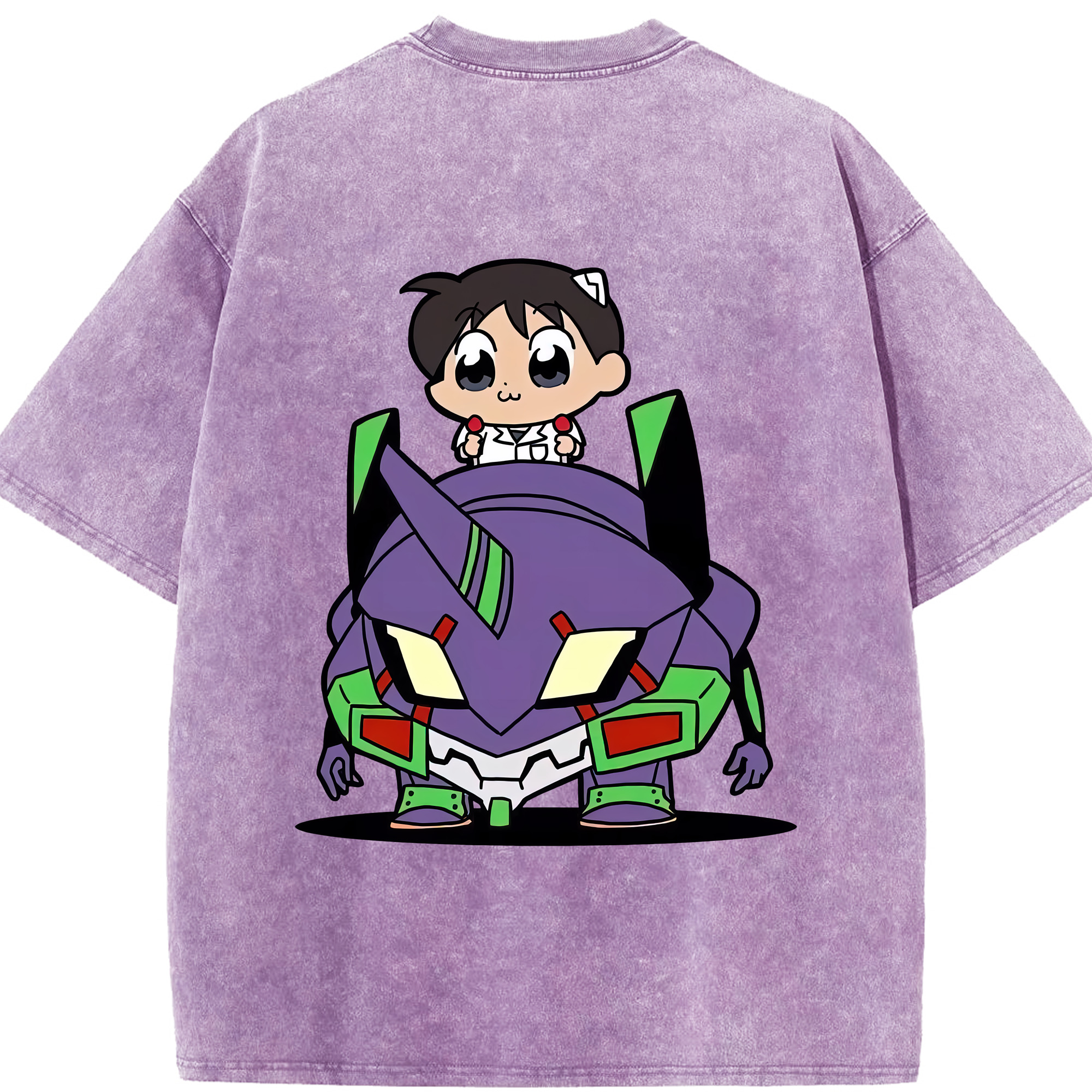 （画像用） EVA 新世紀エヴァンゲリオン 綿100% ヴィンテージ風 半袖Tシャツ（背面プリント）