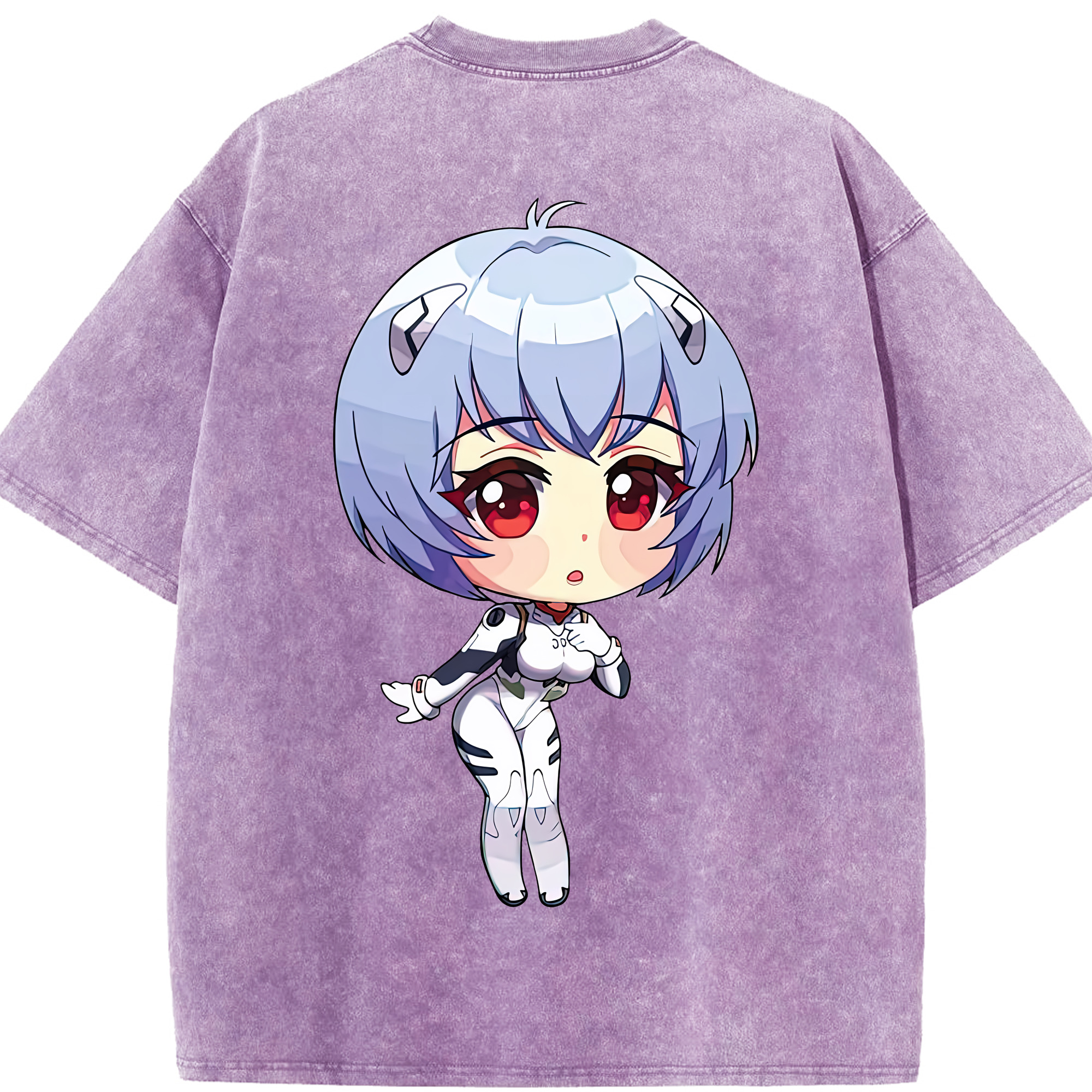 （画像用） EVA 新世紀エヴァンゲリオン 綿100% ヴィンテージ風 半袖Tシャツ（背面プリント）