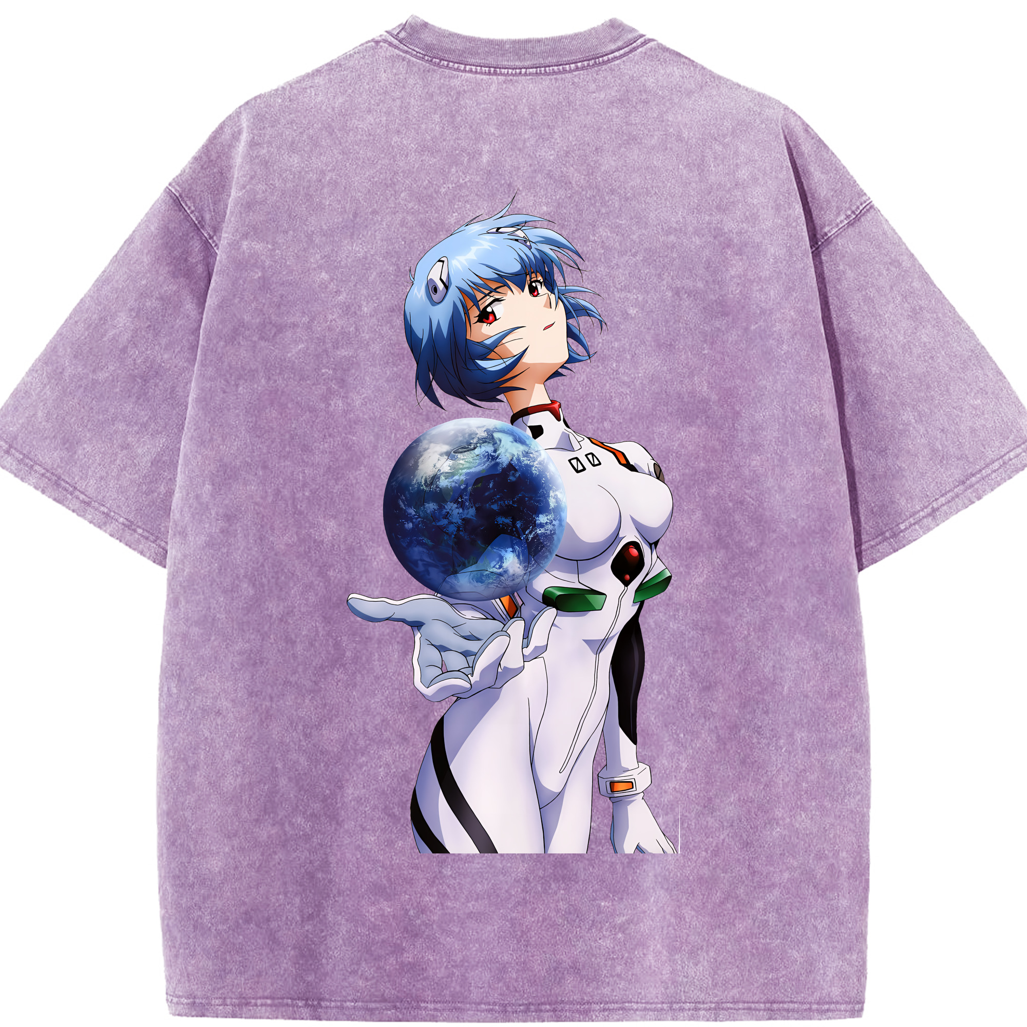 （画像用） EVA 新世紀エヴァンゲリオン 綿100% ヴィンテージ風 半袖Tシャツ（背面プリント）