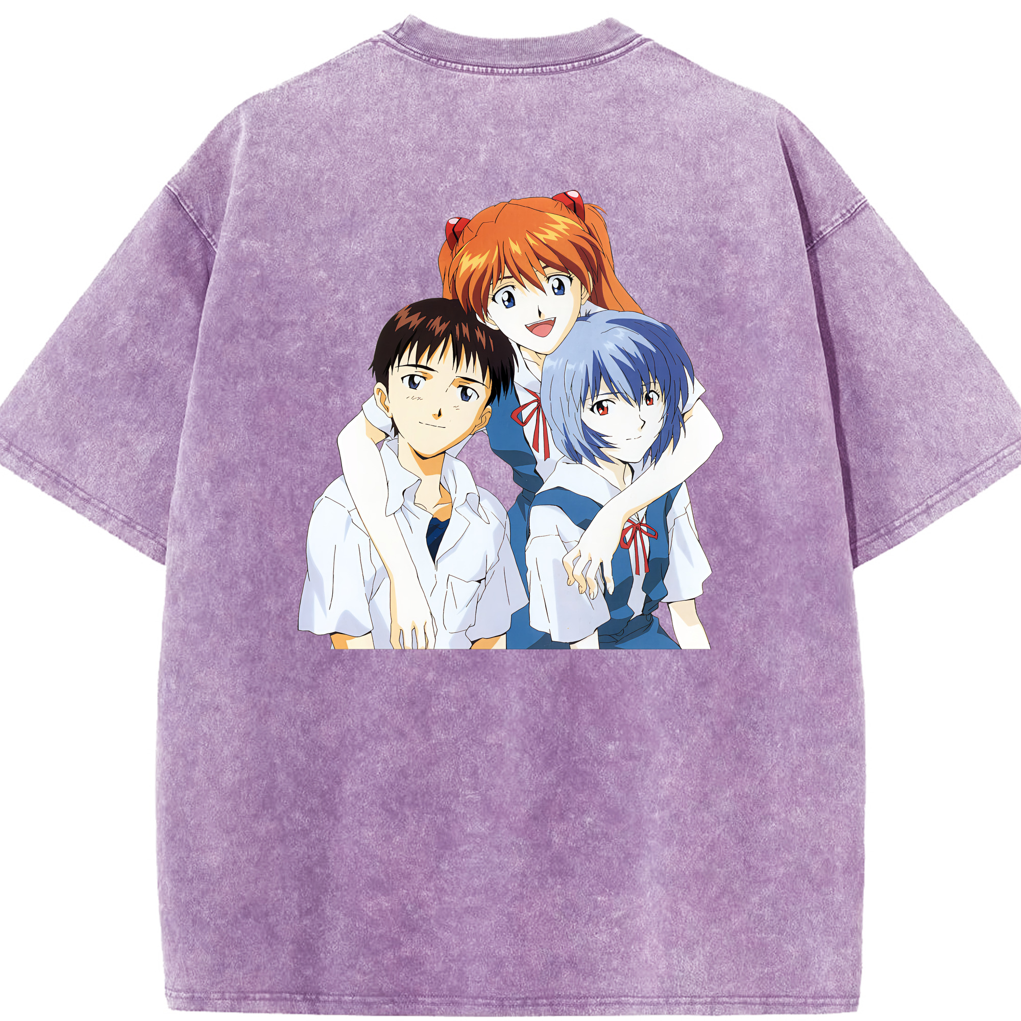 （画像用） EVA 新世紀エヴァンゲリオン 綿100% ヴィンテージ風 半袖Tシャツ（背面プリント）