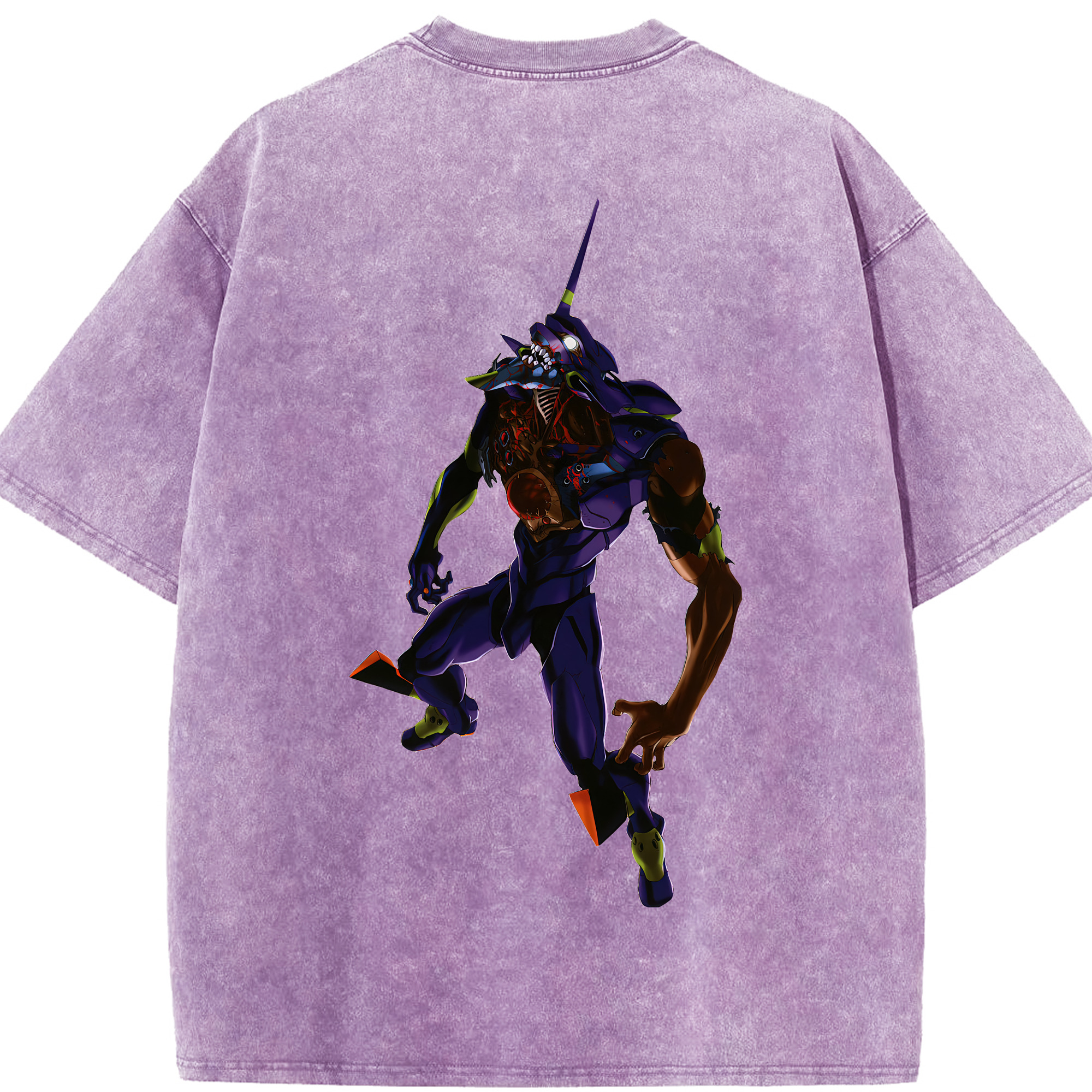 （画像用） EVA 新世紀エヴァンゲリオン 綿100% ヴィンテージ風 半袖Tシャツ（背面プリント）