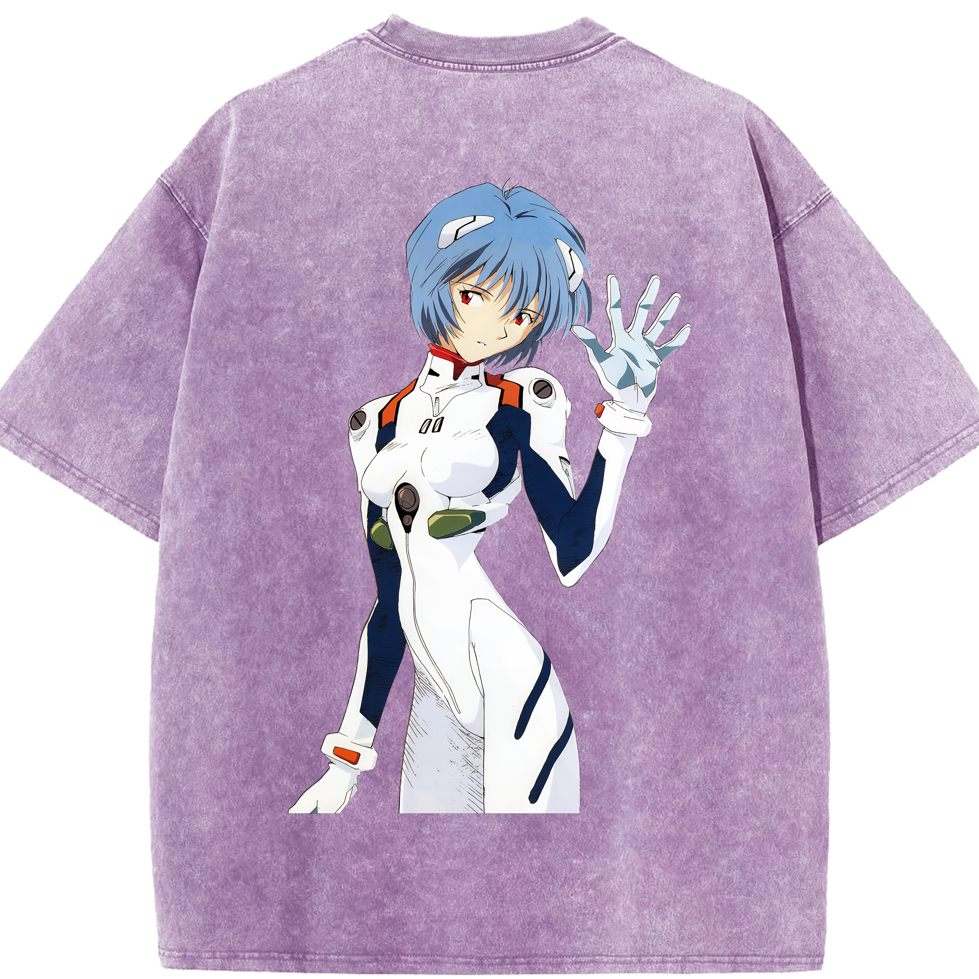 （画像用） EVA 新世紀エヴァンゲリオン 綿100% ヴィンテージ風 半袖Tシャツ（背面プリント）