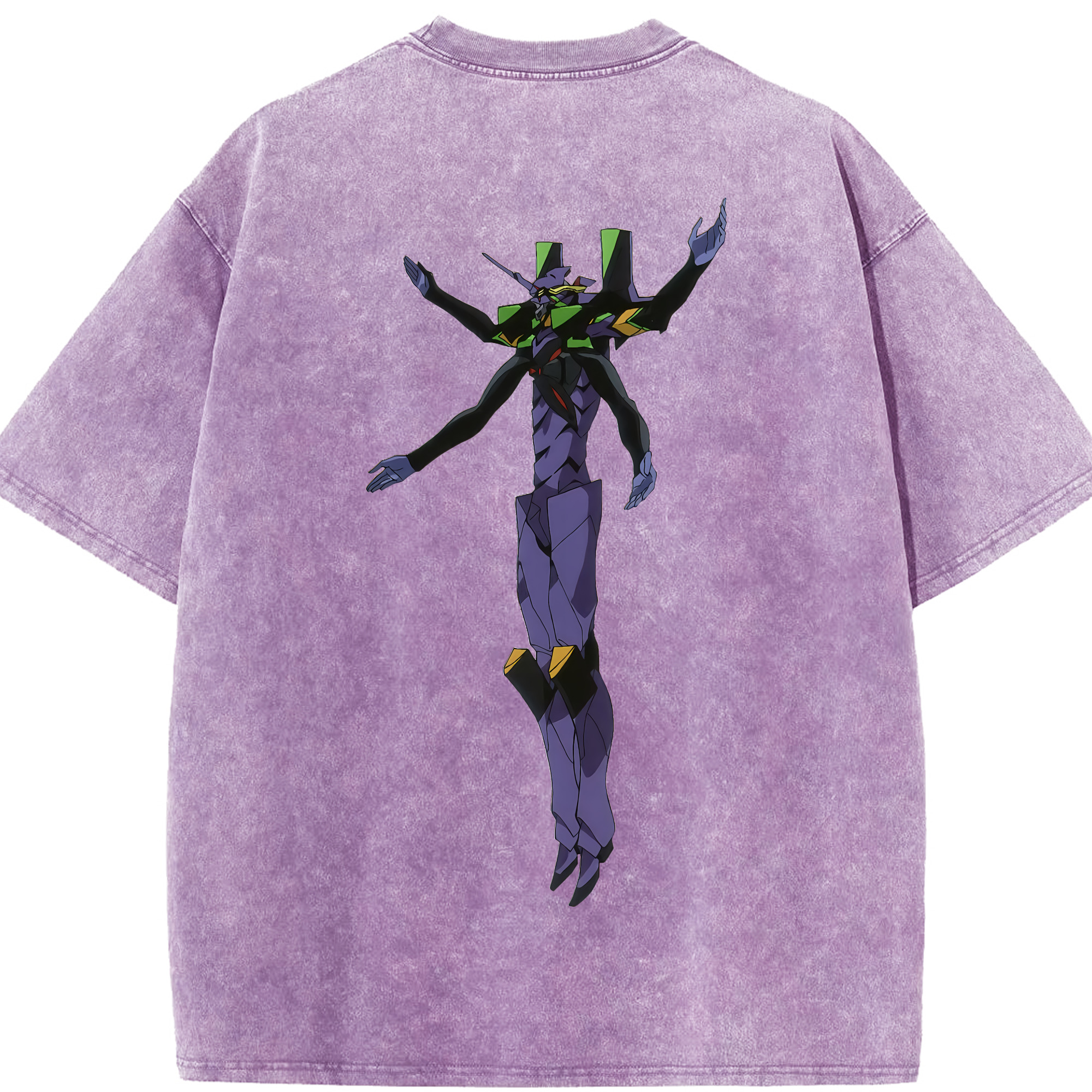（画像用） EVA 新世紀エヴァンゲリオン 綿100% ヴィンテージ風 半袖Tシャツ（背面プリント）