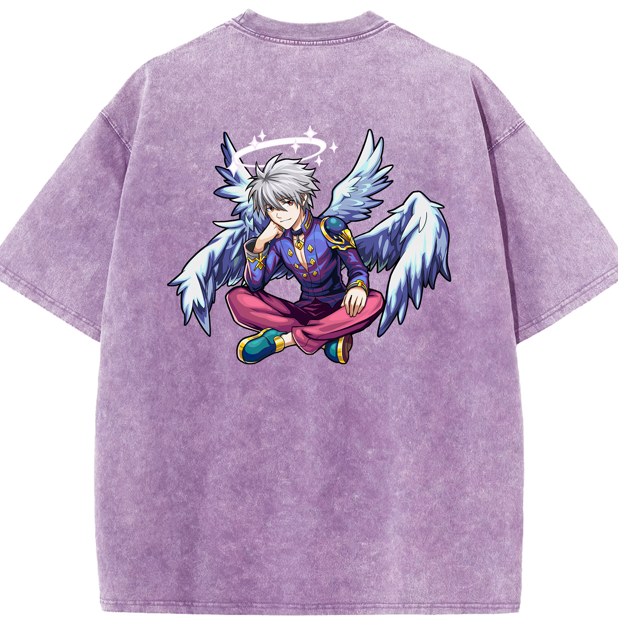（画像用） EVA 新世紀エヴァンゲリオン 綿100% ヴィンテージ風 半袖Tシャツ（背面プリント）