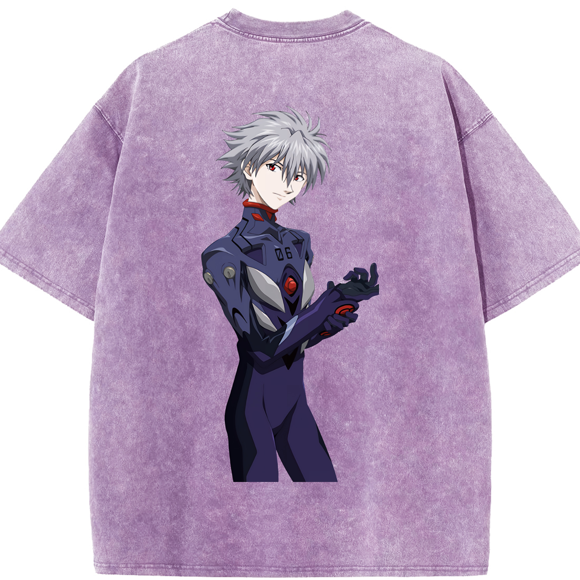 （画像用） EVA 新世紀エヴァンゲリオン 綿100% ヴィンテージ風 半袖Tシャツ（背面プリント）