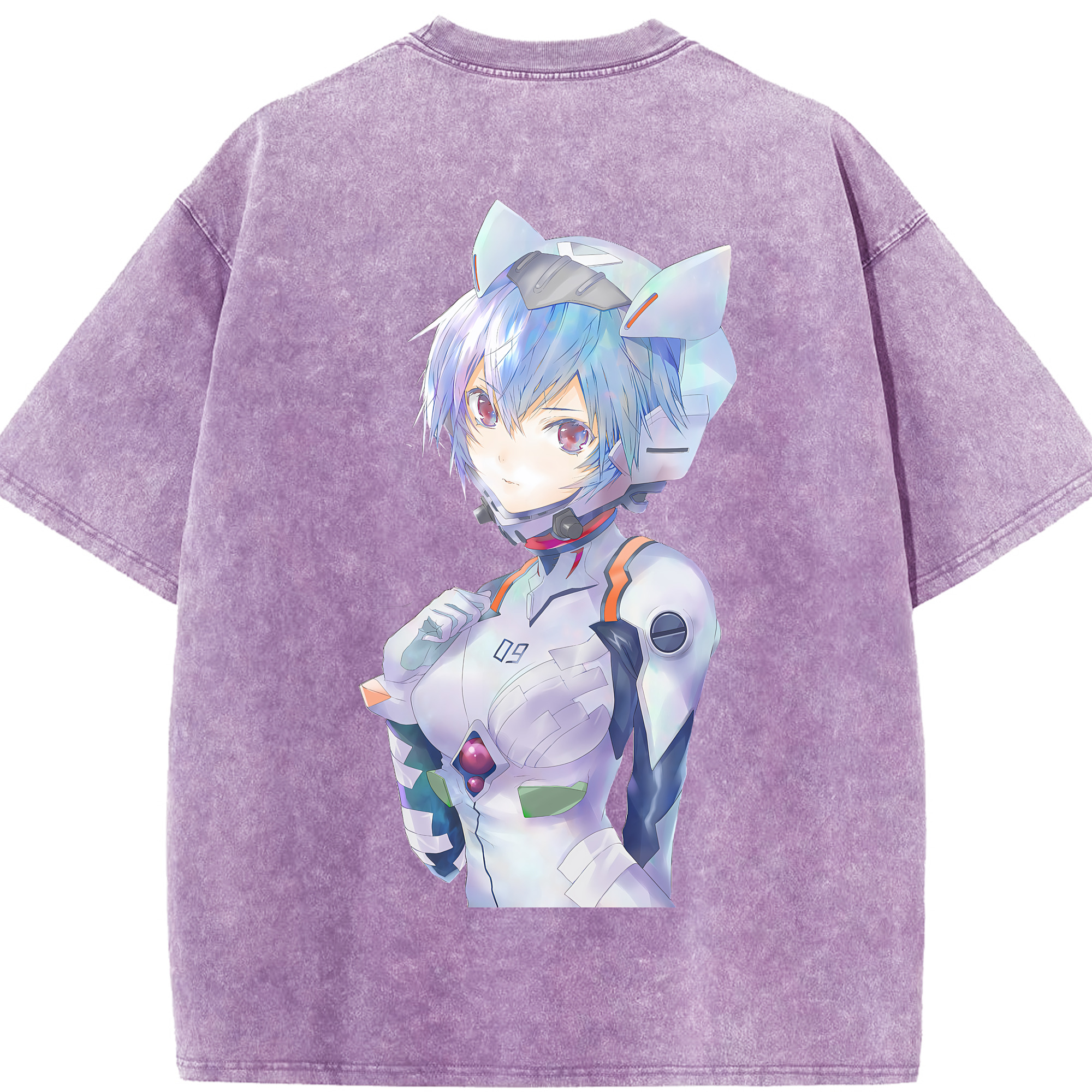 （画像用） EVA 新世紀エヴァンゲリオン 綿100% ヴィンテージ風 半袖Tシャツ（背面プリント）