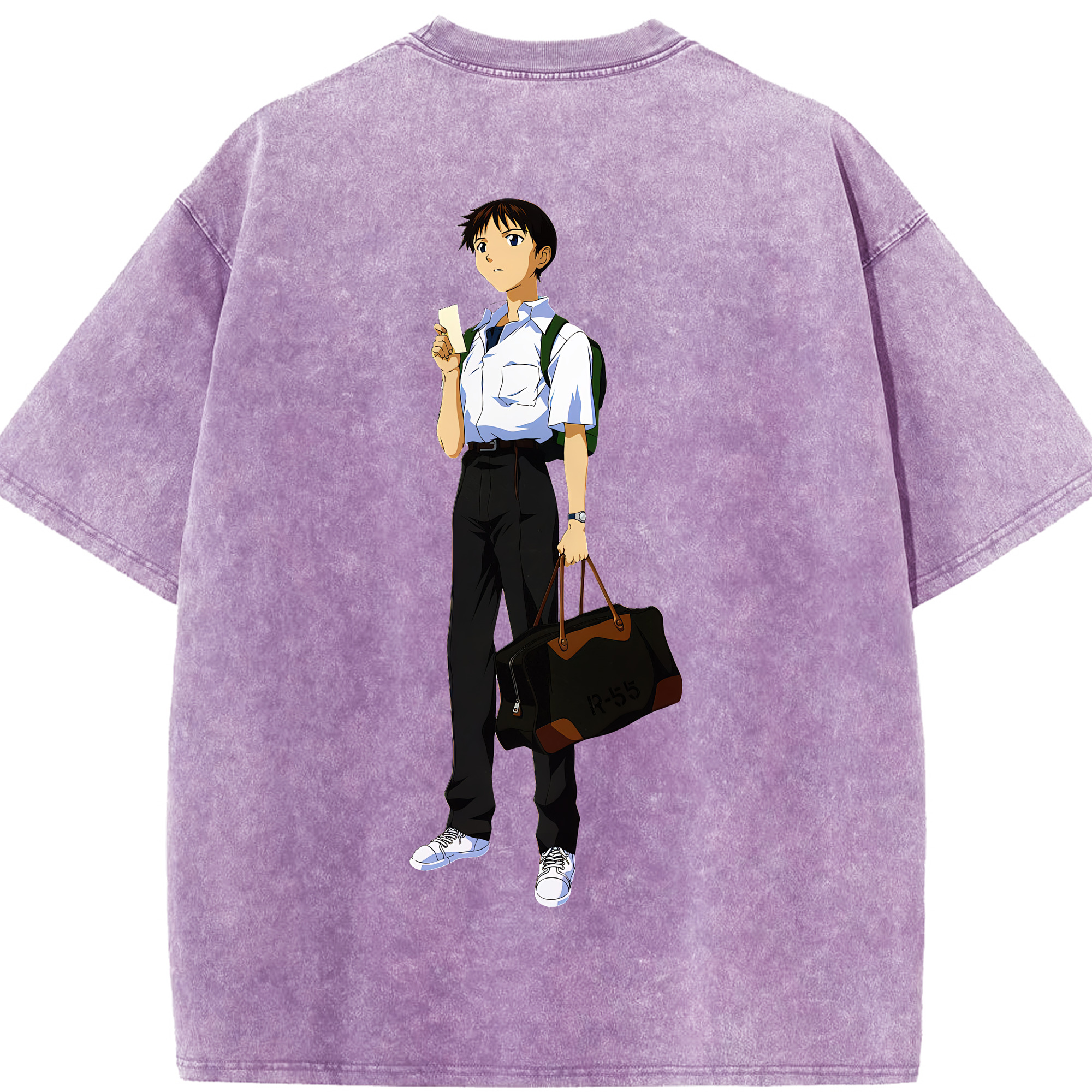 （画像用） EVA 新世紀エヴァンゲリオン 綿100% ヴィンテージ風 半袖Tシャツ（背面プリント）