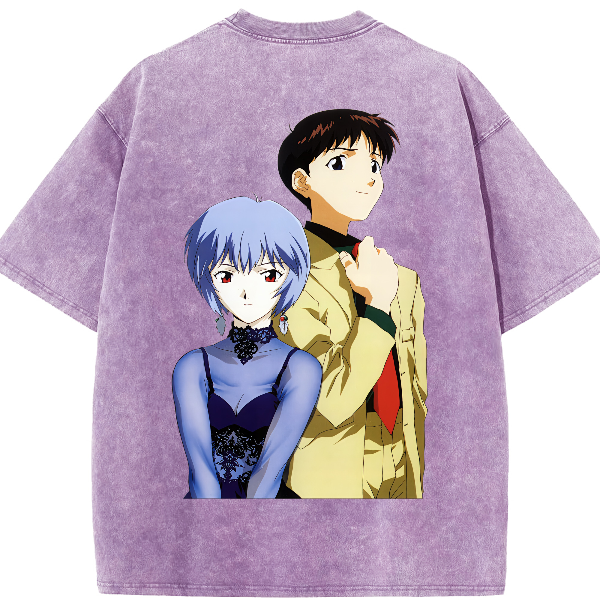 （画像用） EVA 新世紀エヴァンゲリオン 綿100% ヴィンテージ風 半袖Tシャツ（背面プリント）
