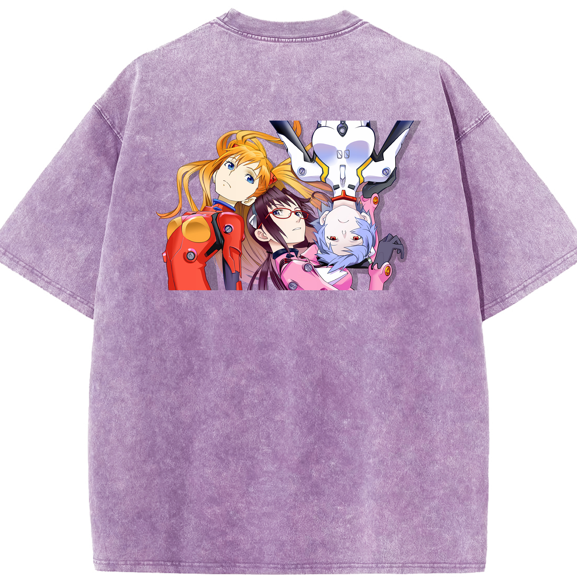 （画像用） EVA 新世紀エヴァンゲリオン 綿100% ヴィンテージ風 半袖Tシャツ（背面プリント）
