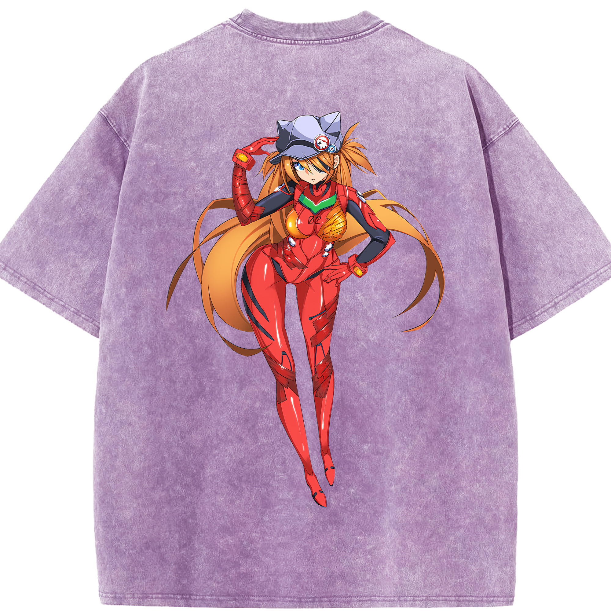 （画像用） EVA 新世紀エヴァンゲリオン 綿100% ヴィンテージ風 半袖Tシャツ（背面プリント）